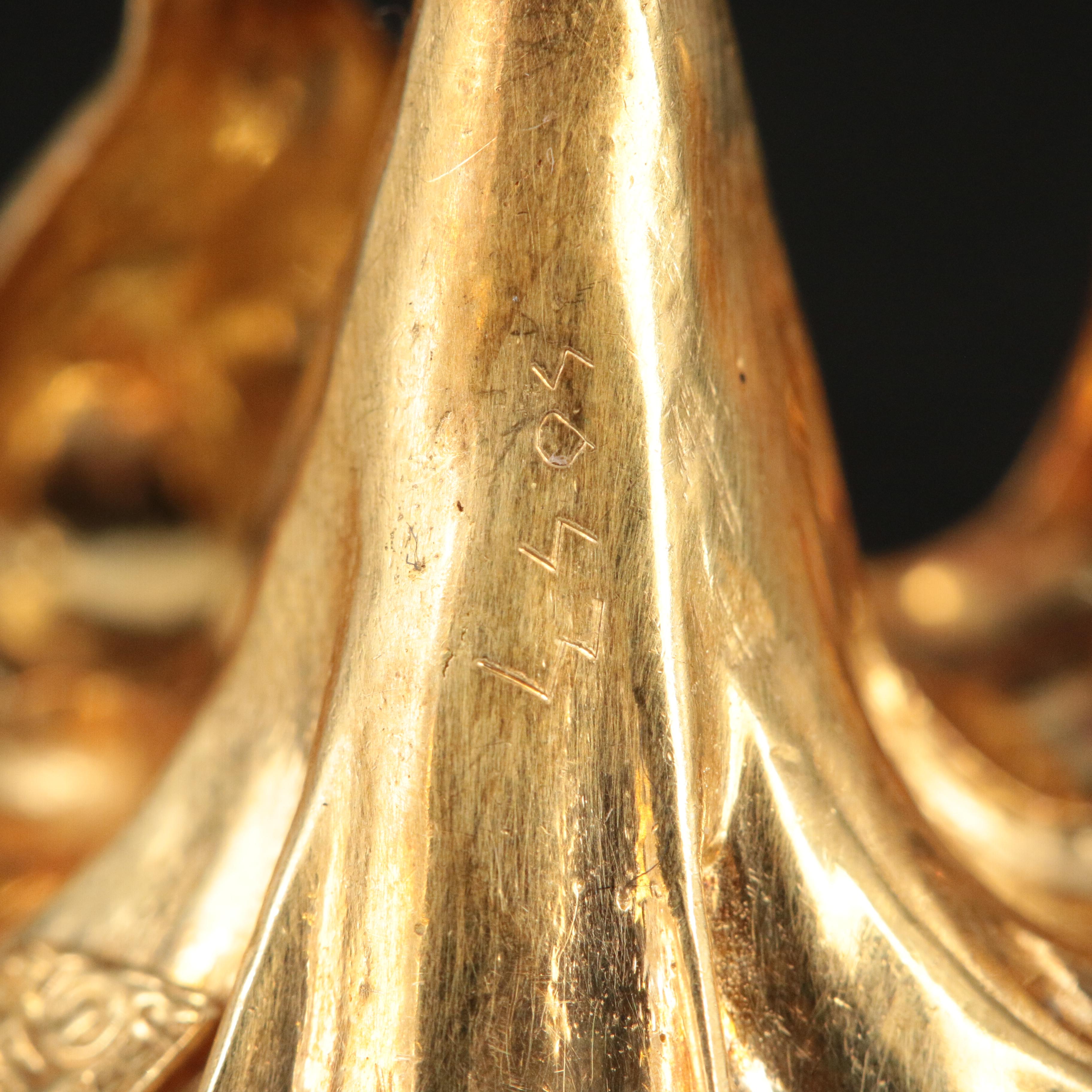 Tiffany & Co. 18K and Diamond Vintage Lily Brooch