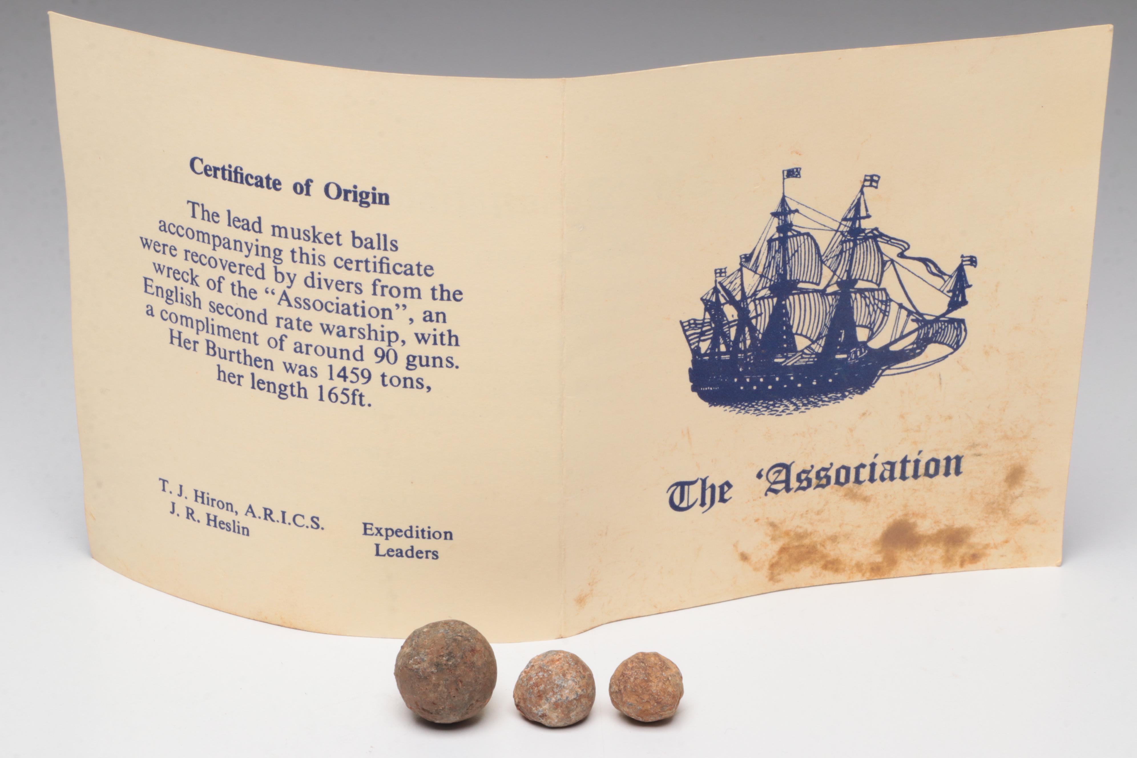 Three Salvaged 17th / 18th Century Musket Balls