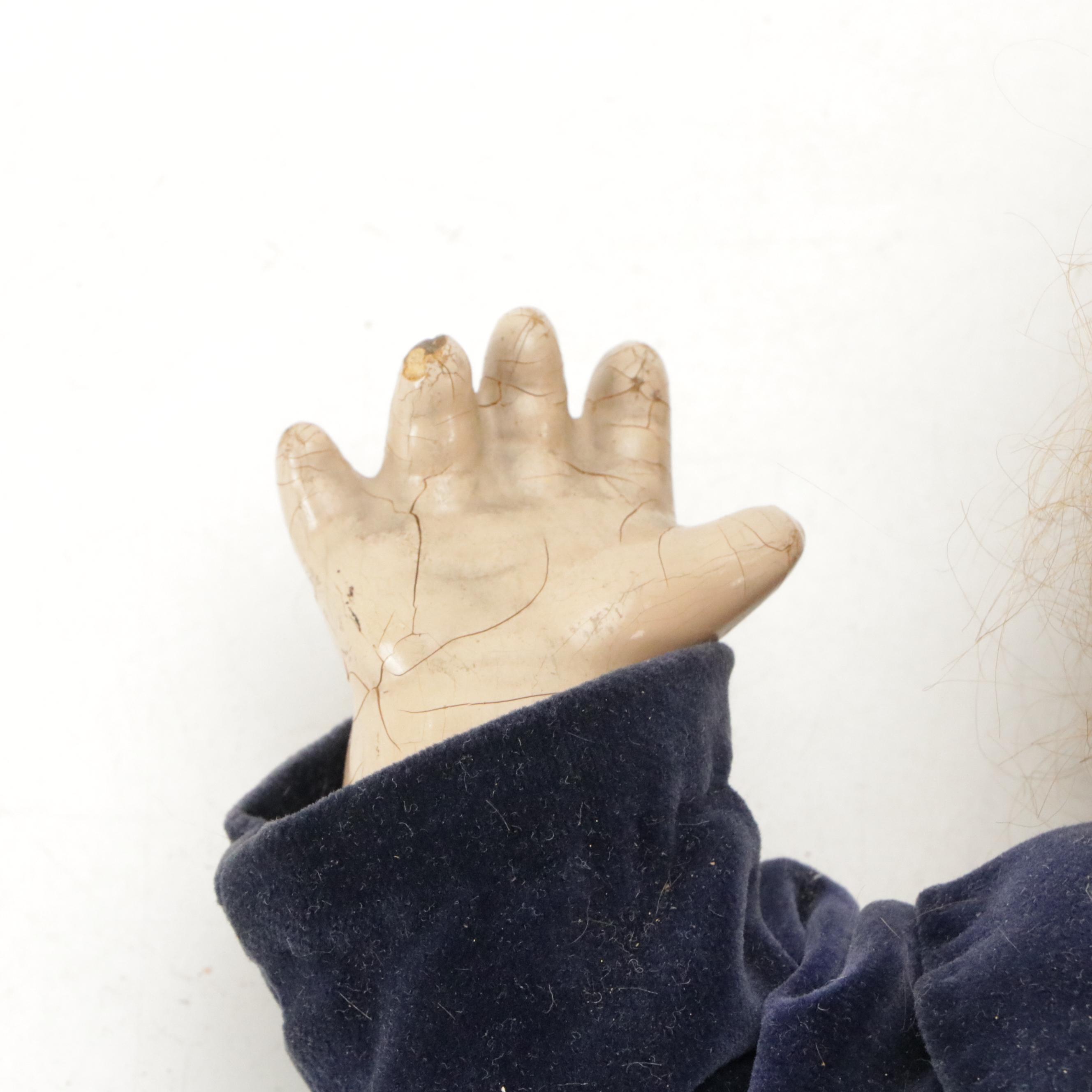 Composition Jointed Sleepy Eye Dolls with Clothes, Early to Mid-20th Century