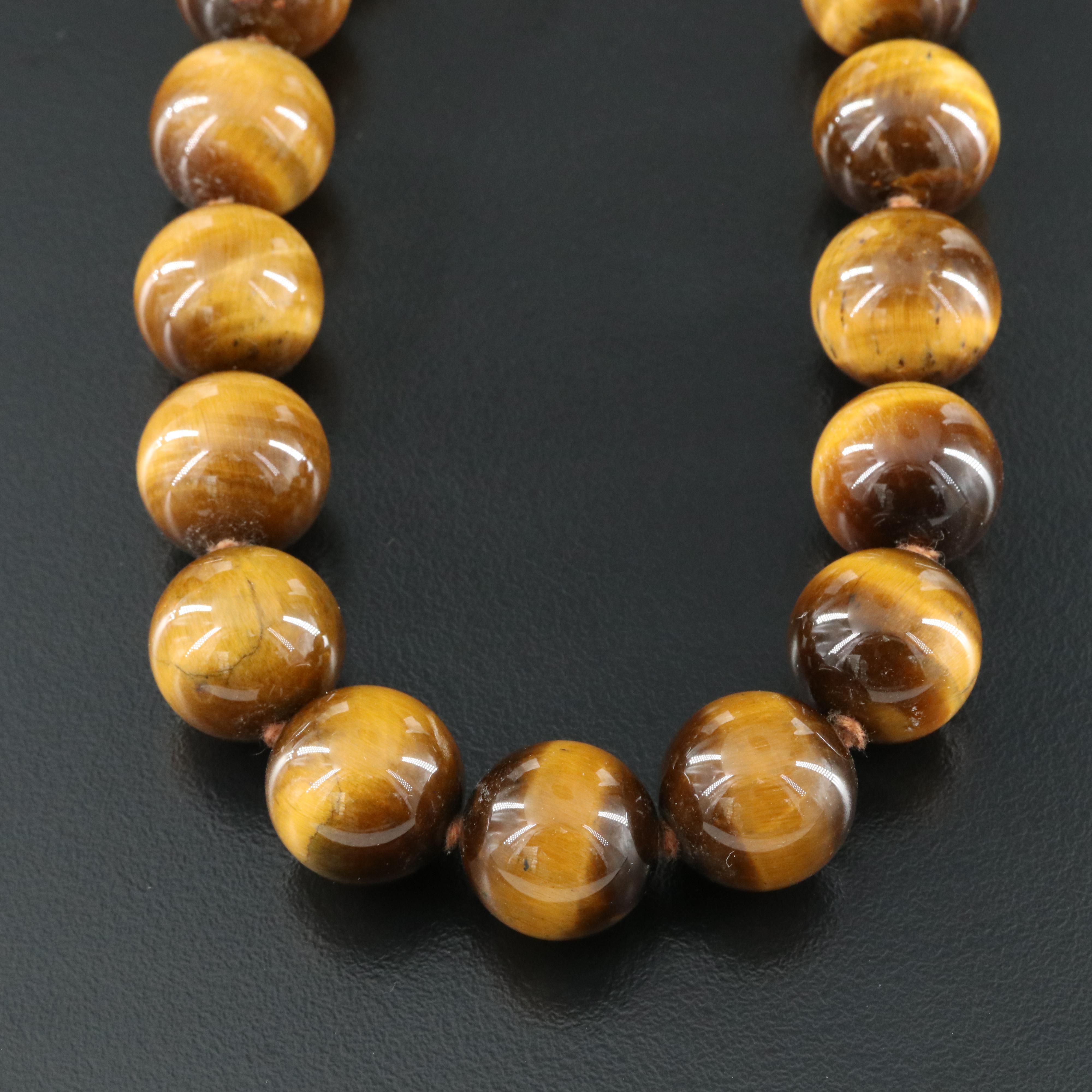 Tiger's Eye Beaded Necklace