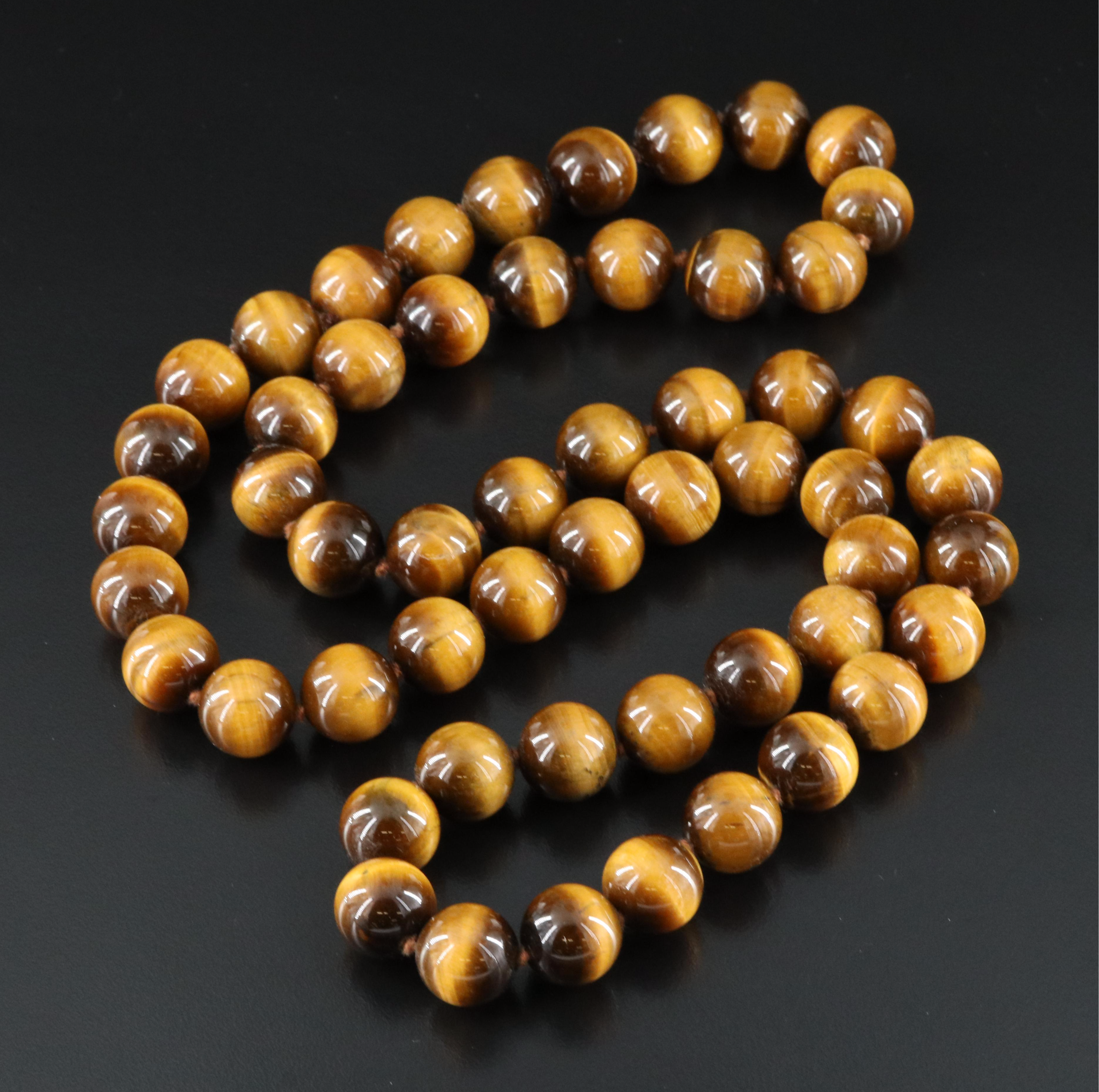 Tiger's Eye Beaded Necklace