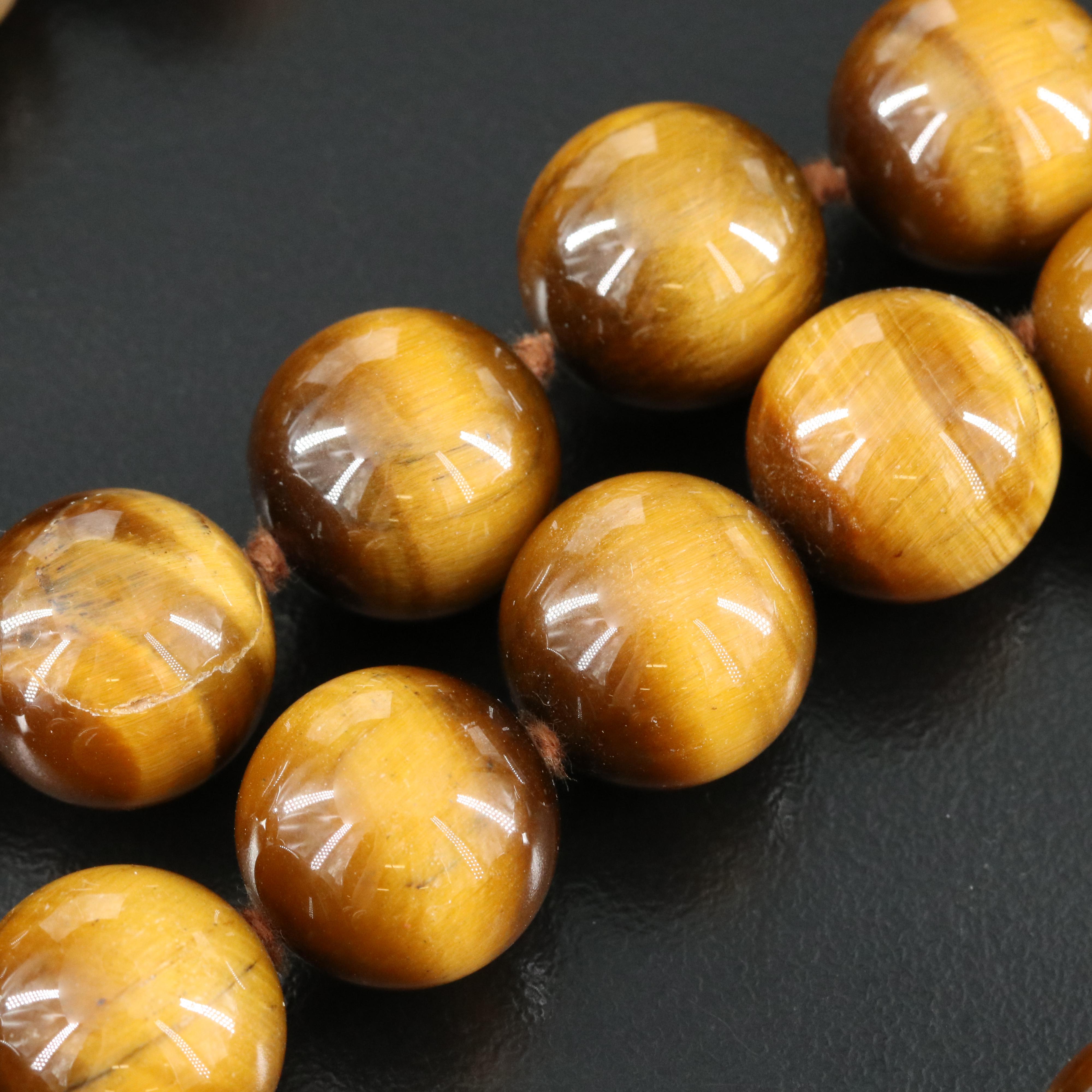Tiger's Eye Beaded Necklace