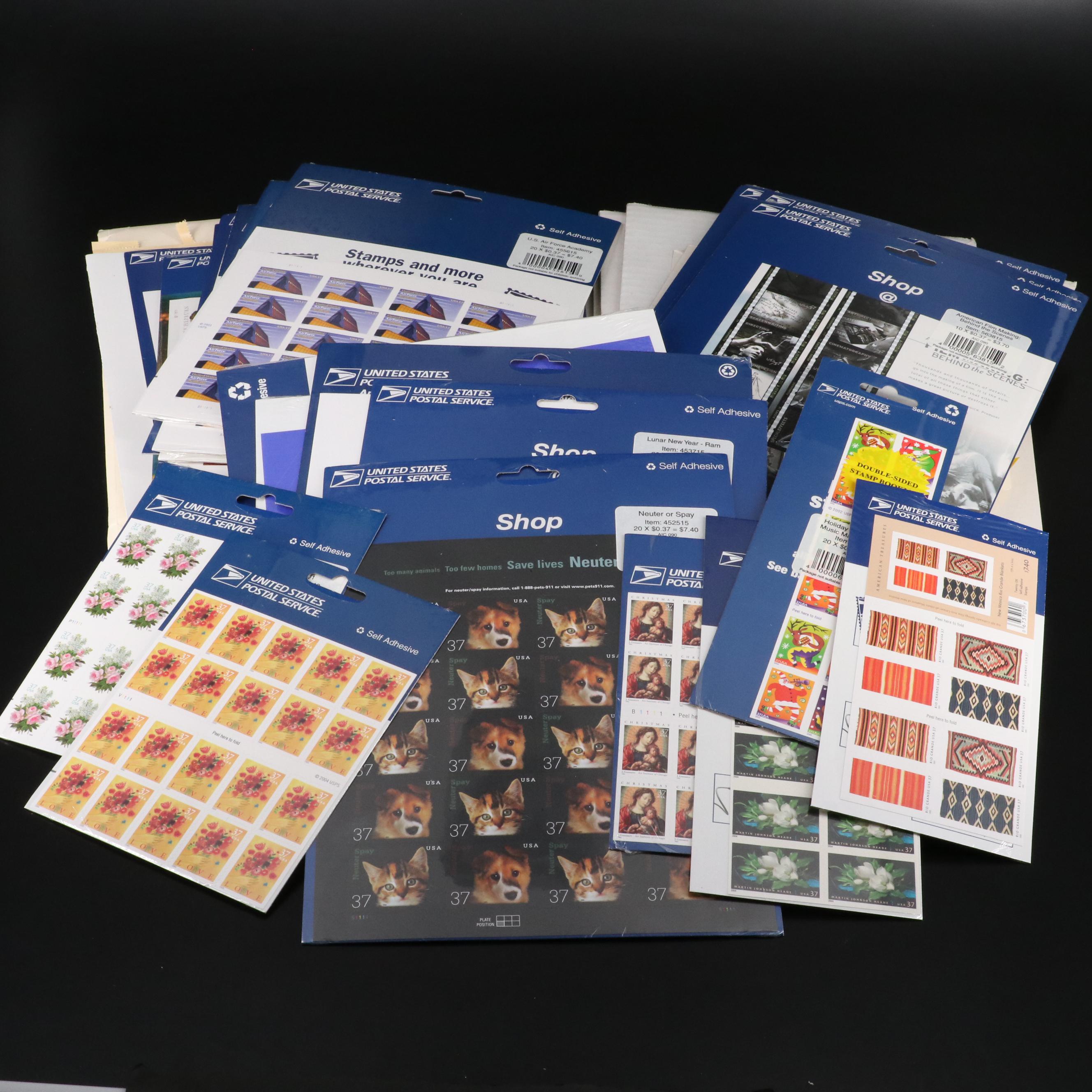 Large Assortment of Modern U.S. Postage Stamp Sheets and Sets