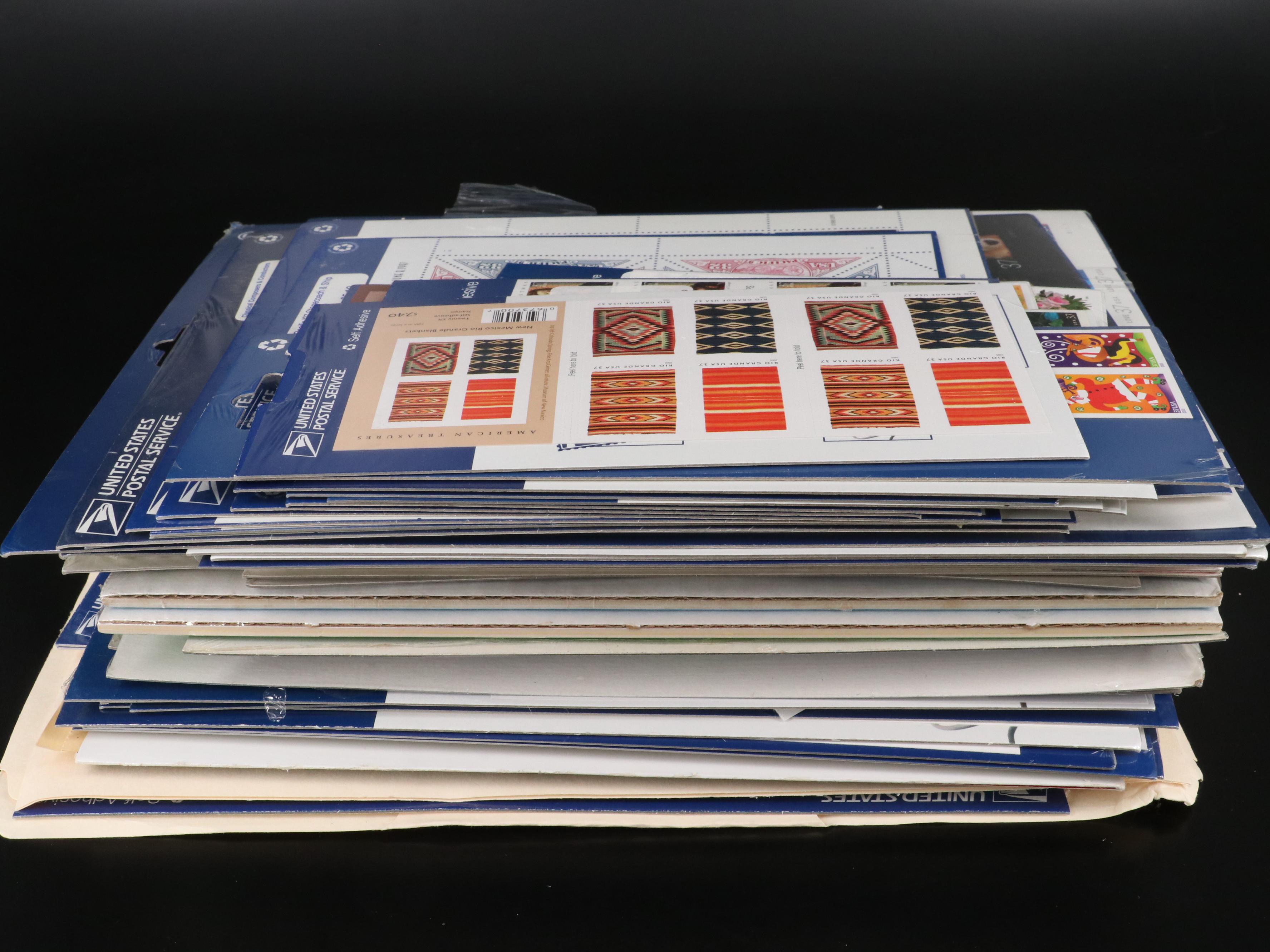 Large Assortment of Modern U.S. Postage Stamp Sheets and Sets
