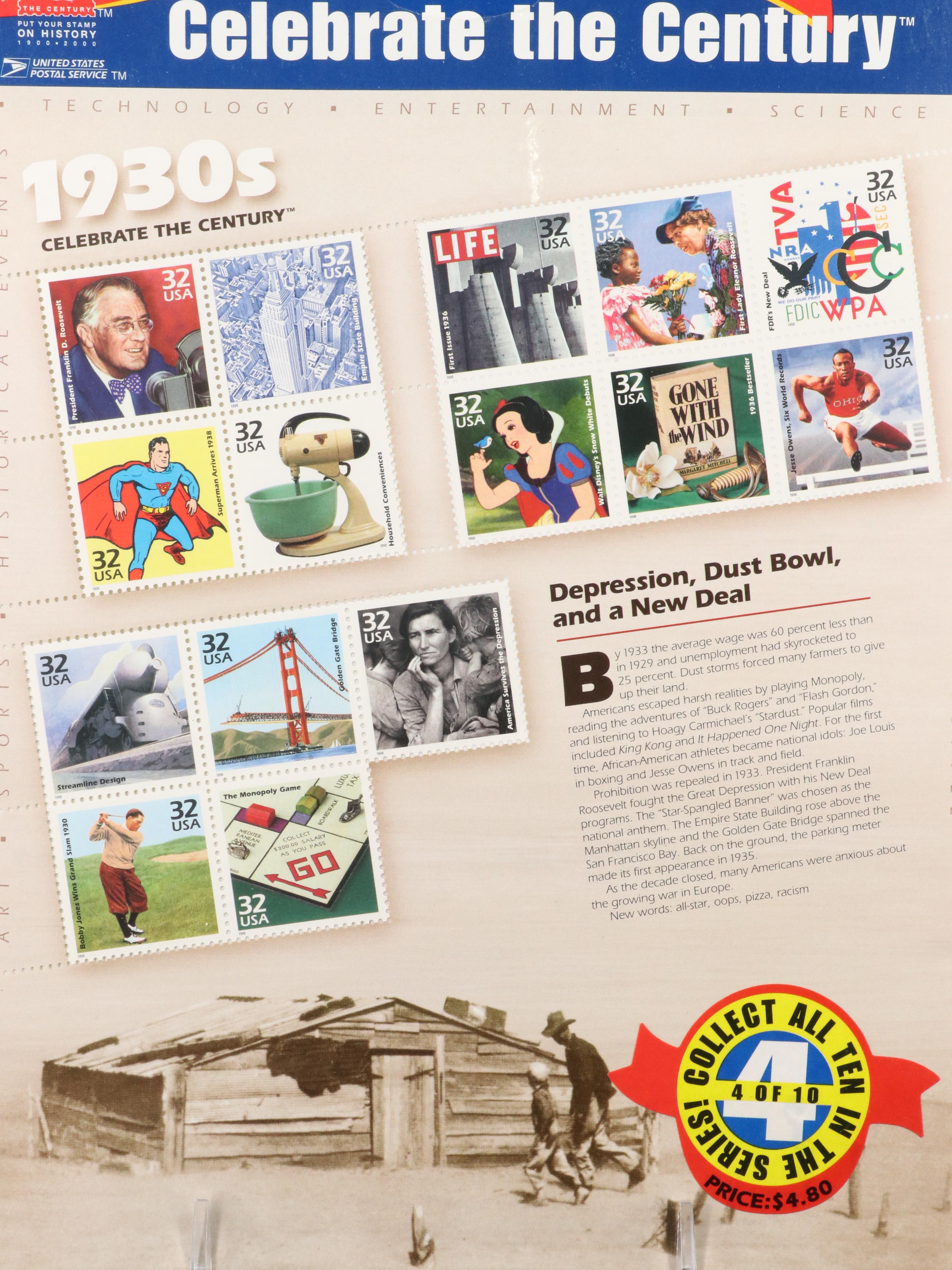 Large Assortment of Modern U.S. Postage Stamp Sheets and Sets