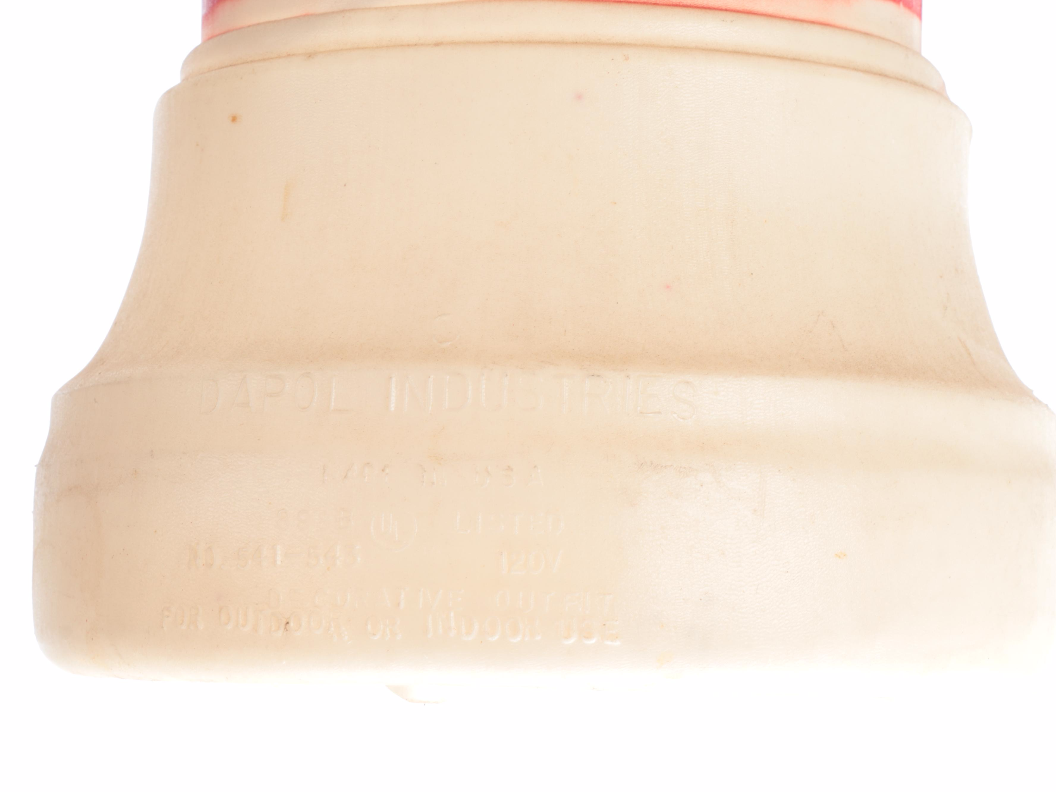 Three "Noel" Blow Mold Plastic Christmas Candle Yard Decorations with Lamp Post