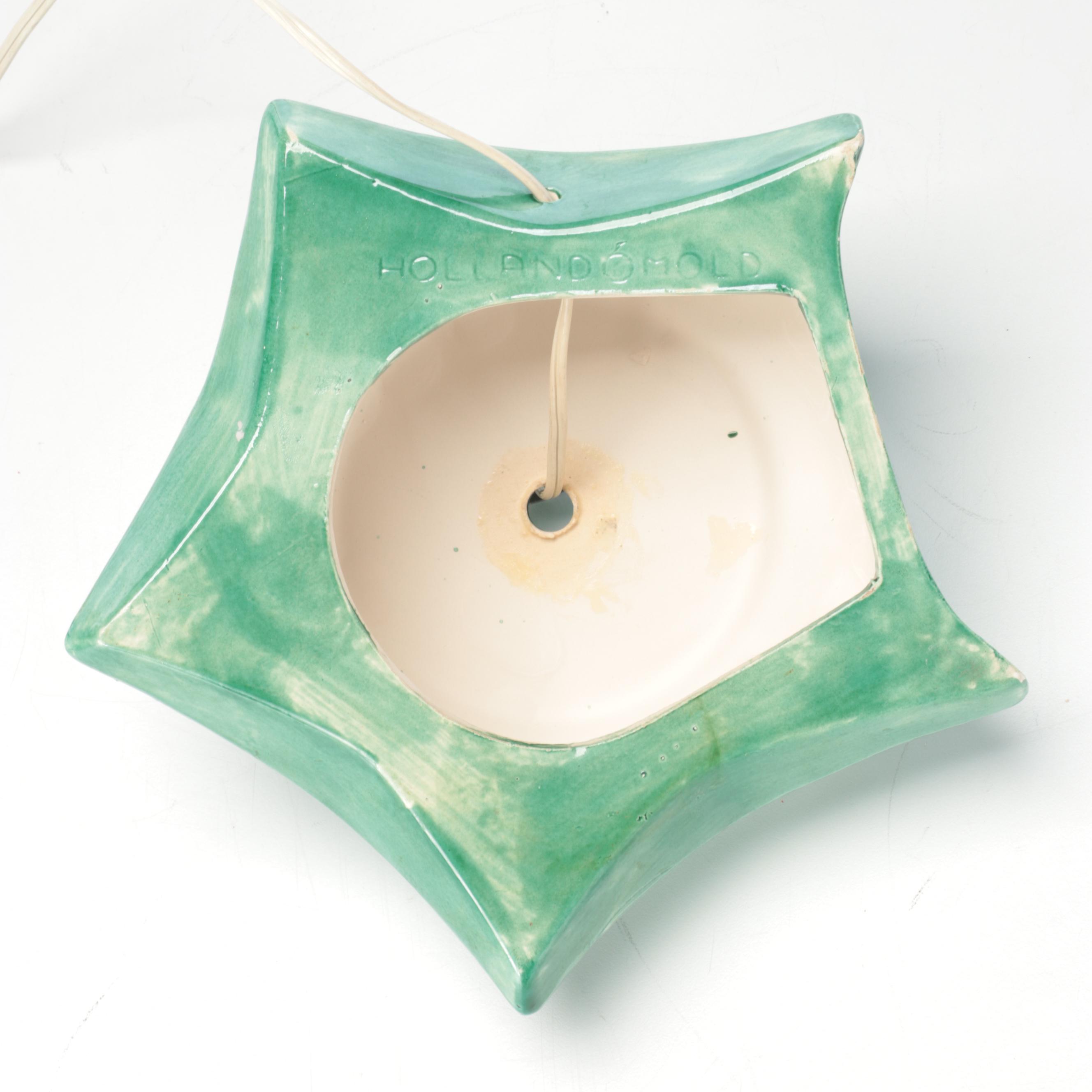 Holland Mold Glazed Ceramic Lighted Christmas Tree