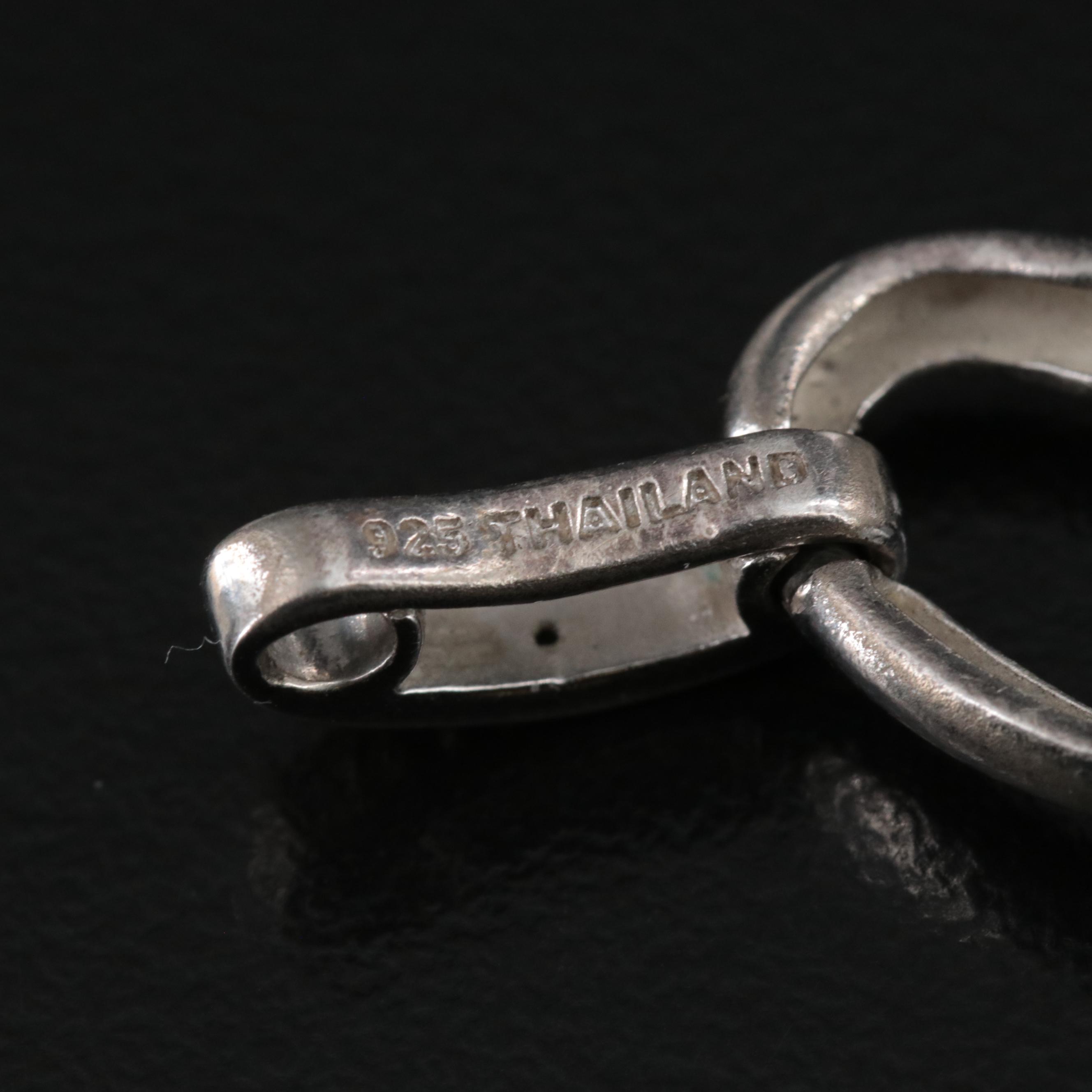 Sterling Diamond Heart Link Bracelet