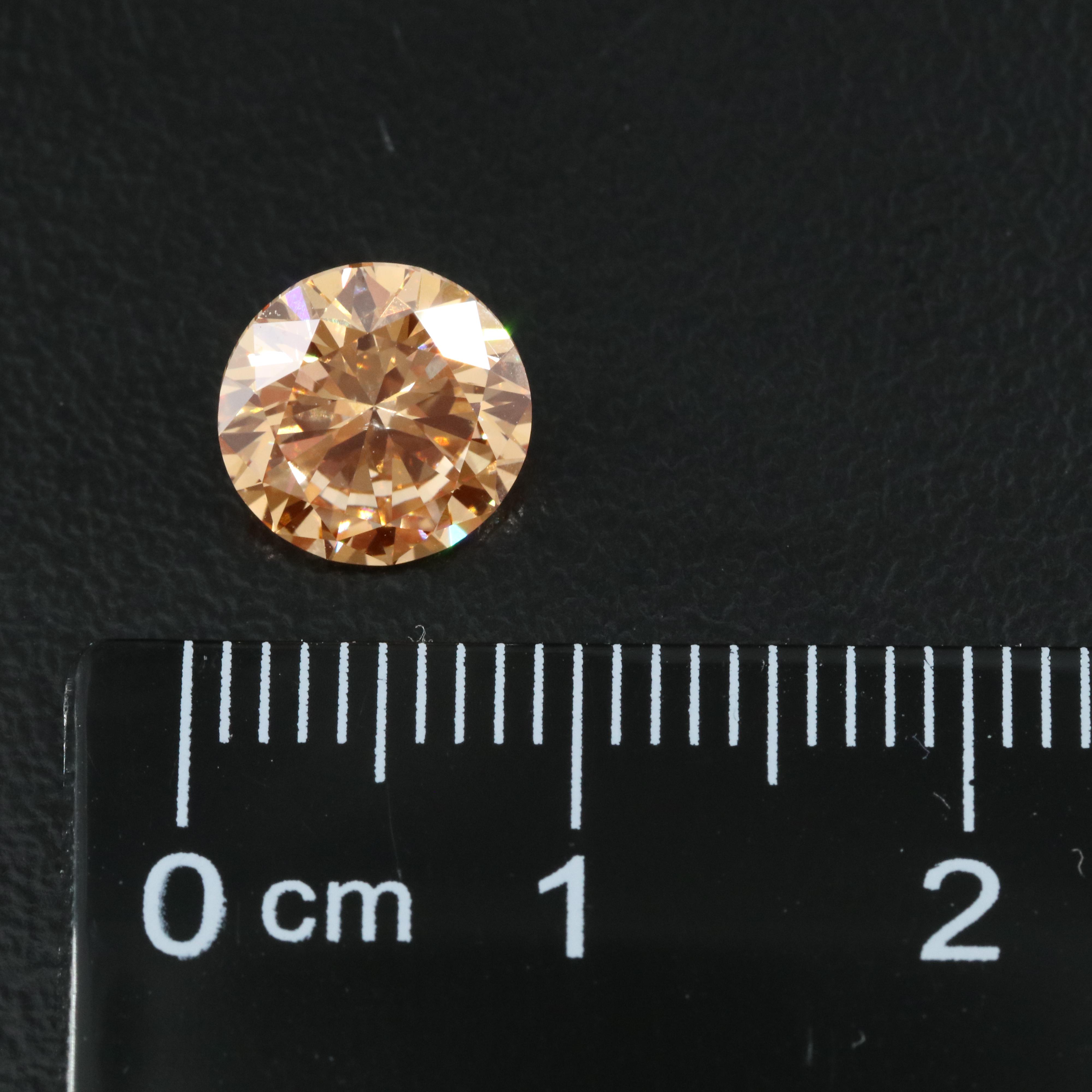 Loose 2.00 CT (Origin Undetermined) Fancy Yellowish Orange Diamond