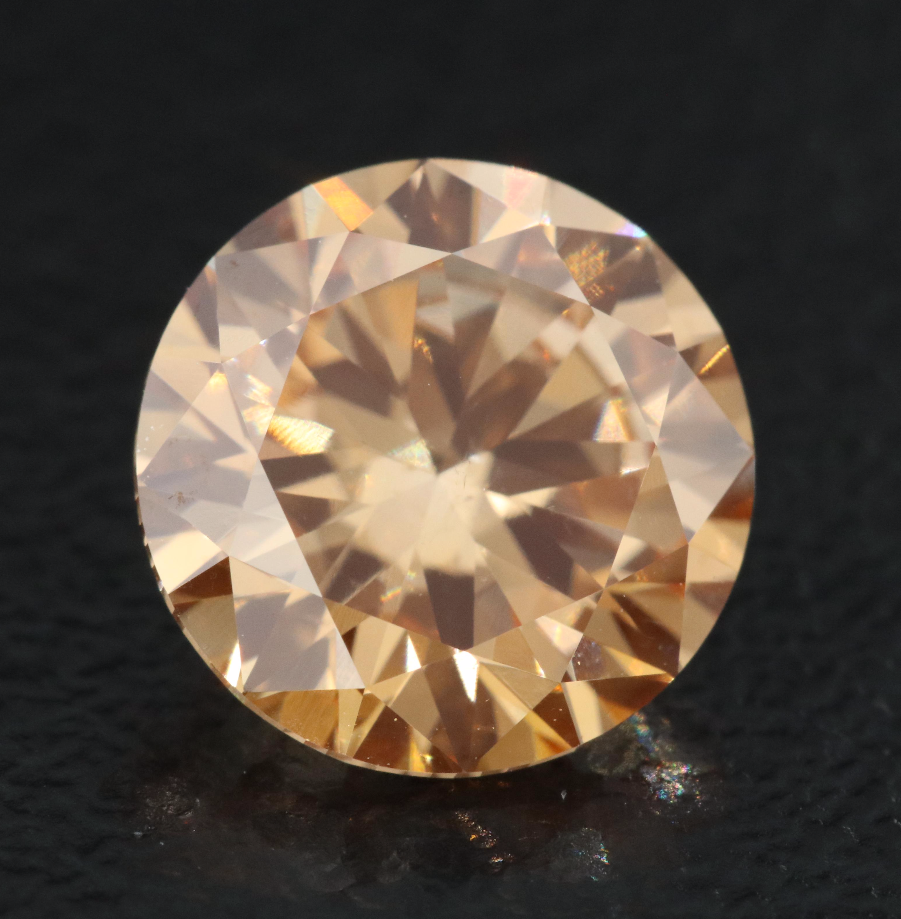 Loose 2.00 CT (Origin Undetermined) Fancy Yellowish Orange Diamond