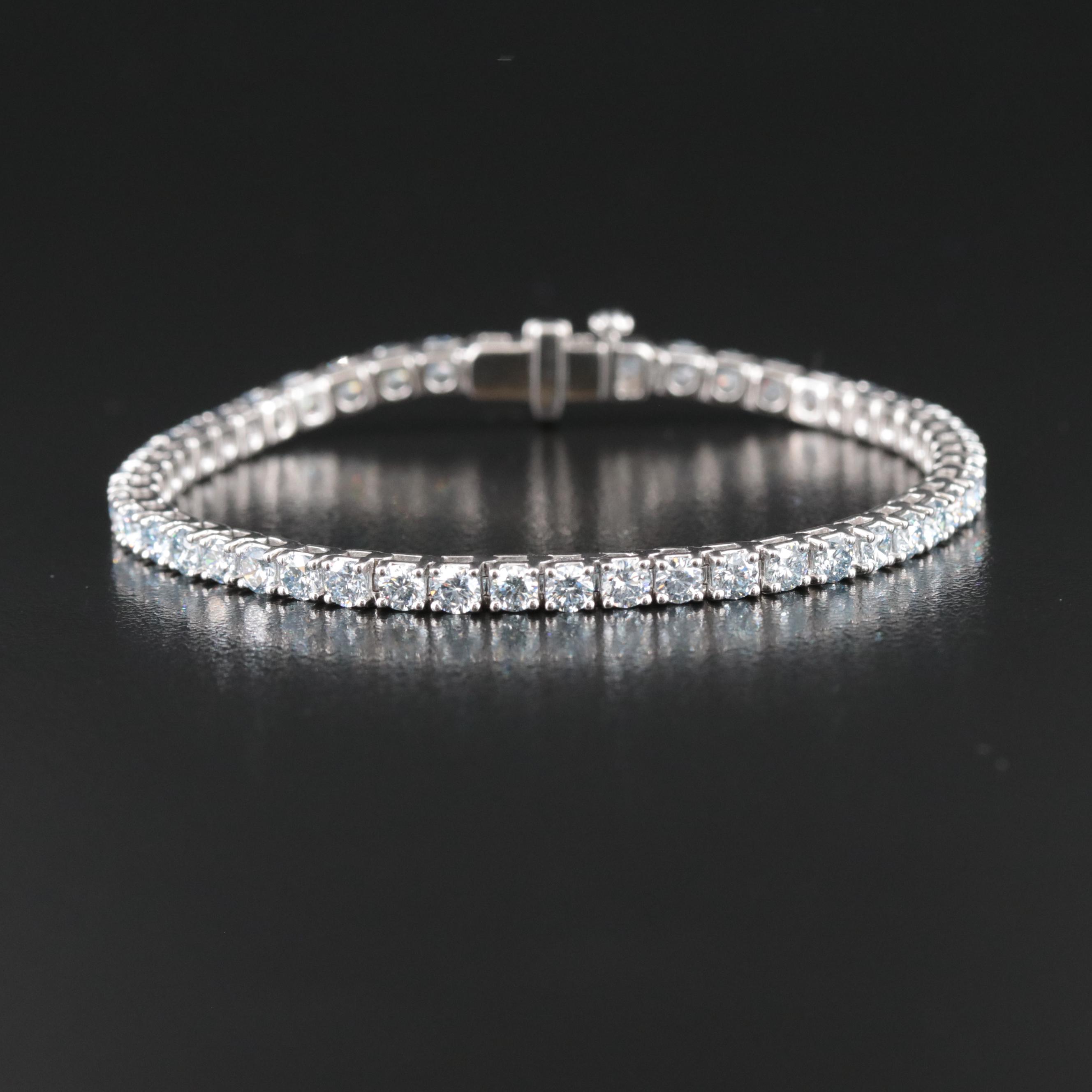 14K 6.10 CTW Lab Grown Diamond Tennis Bracelet