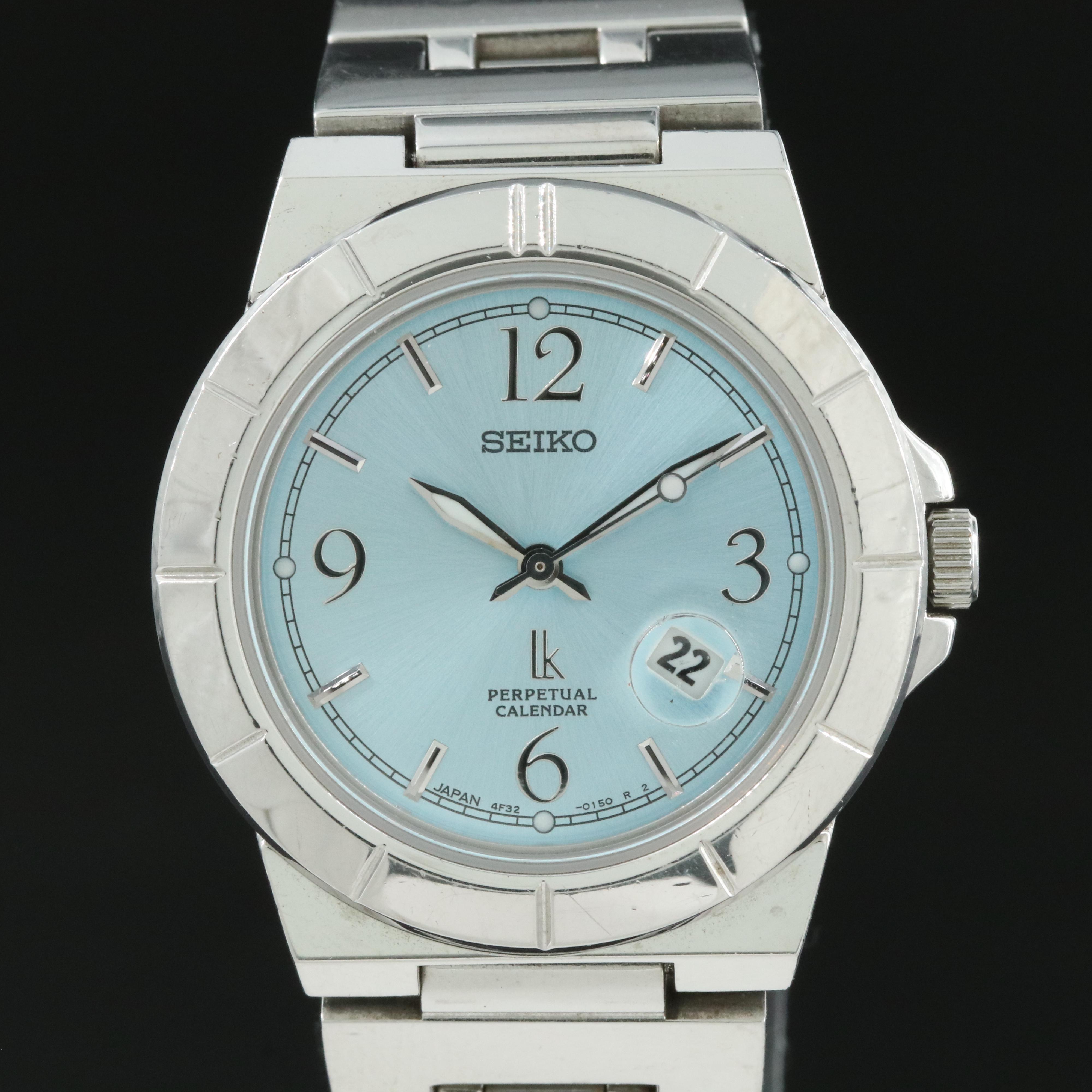 Seiko Lukia Perpetual Calendar Stainless Steel Watch