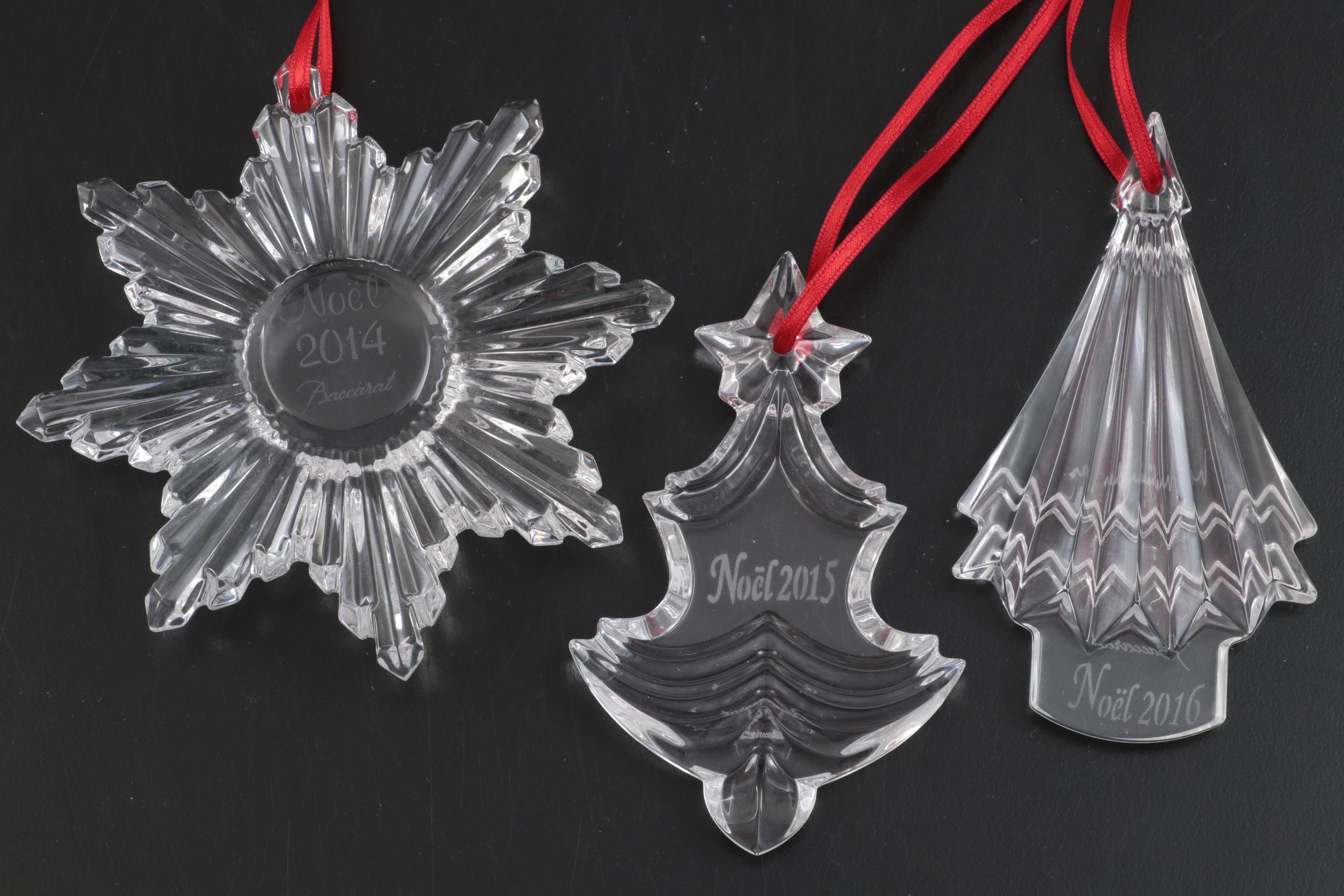 Baccarat Crystal Annual Christams Ornaments
