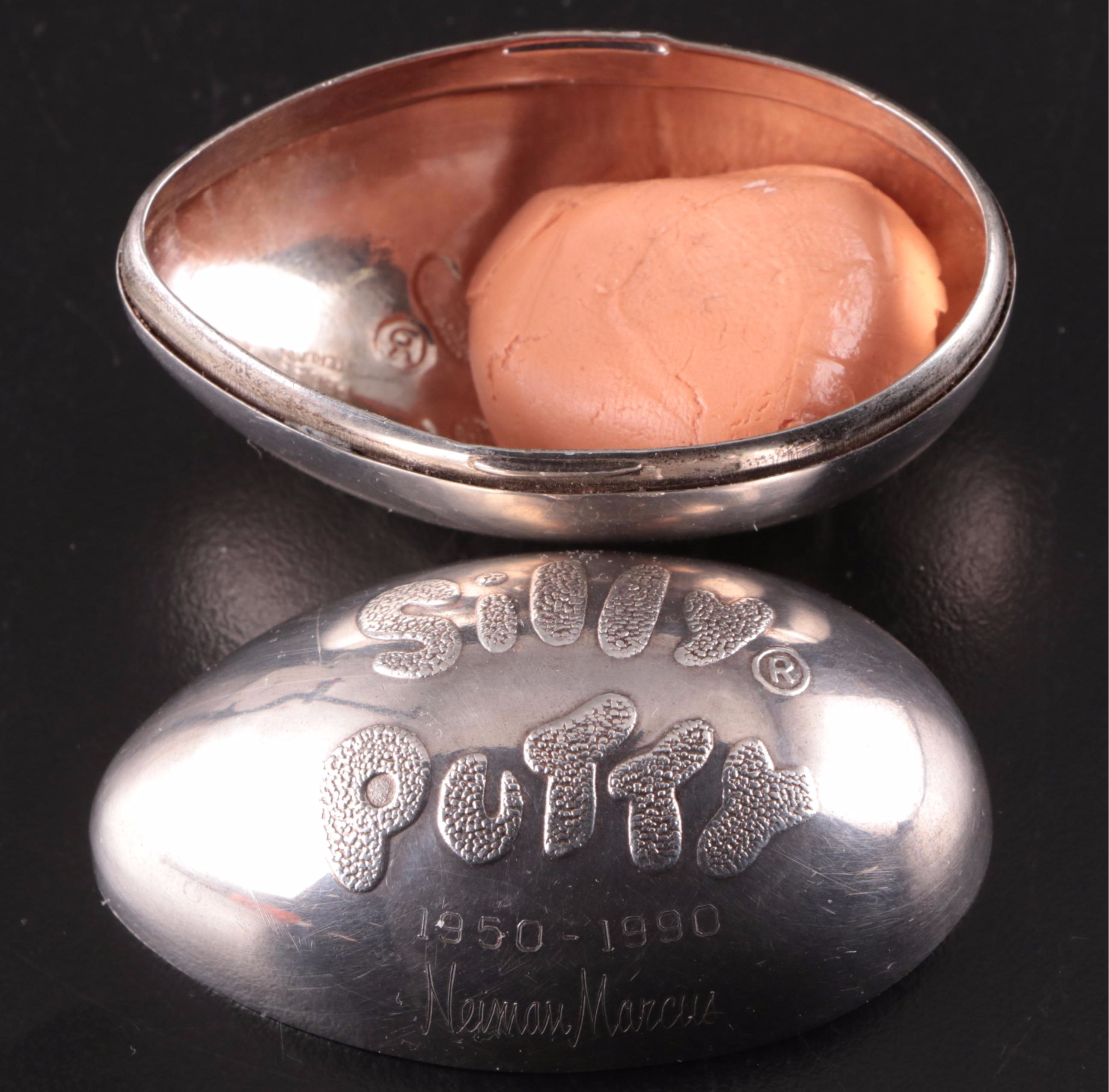 Niemann Marcus Sterling Silver Silly Putty Eggs