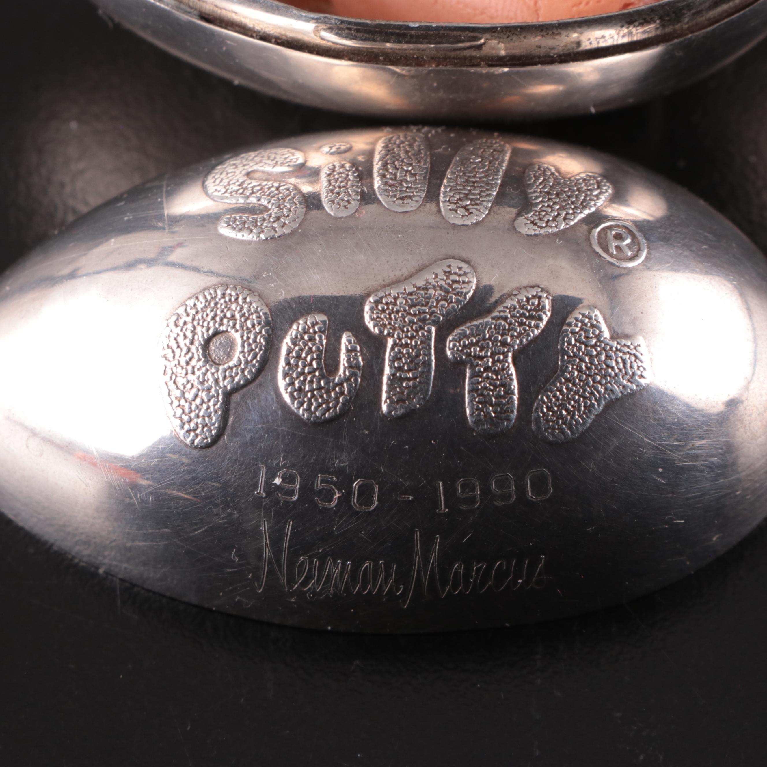 Niemann Marcus Sterling Silver Silly Putty Eggs