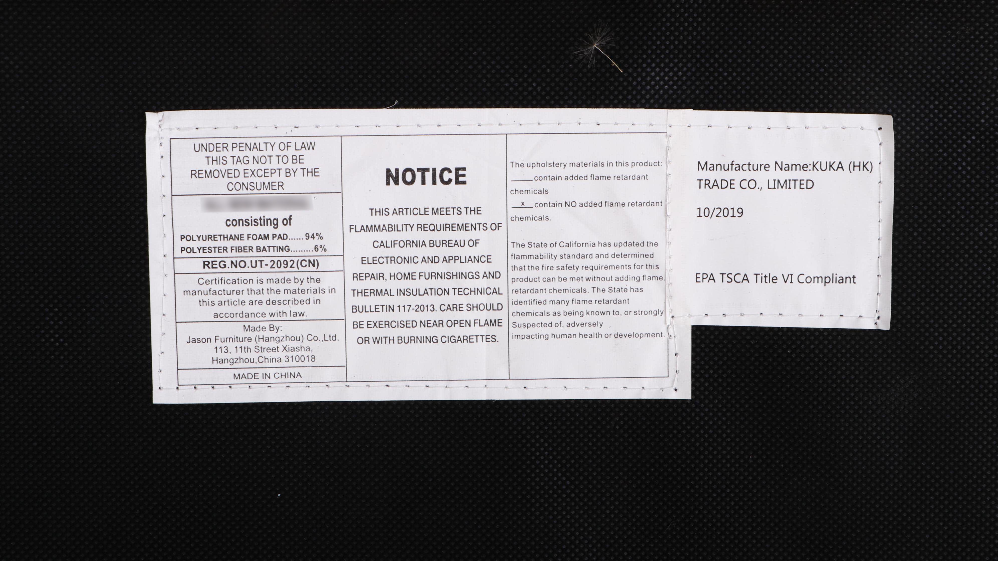 Jason Furniture Co. Modernist Style Upholstered Beech Two-Seat Sofa