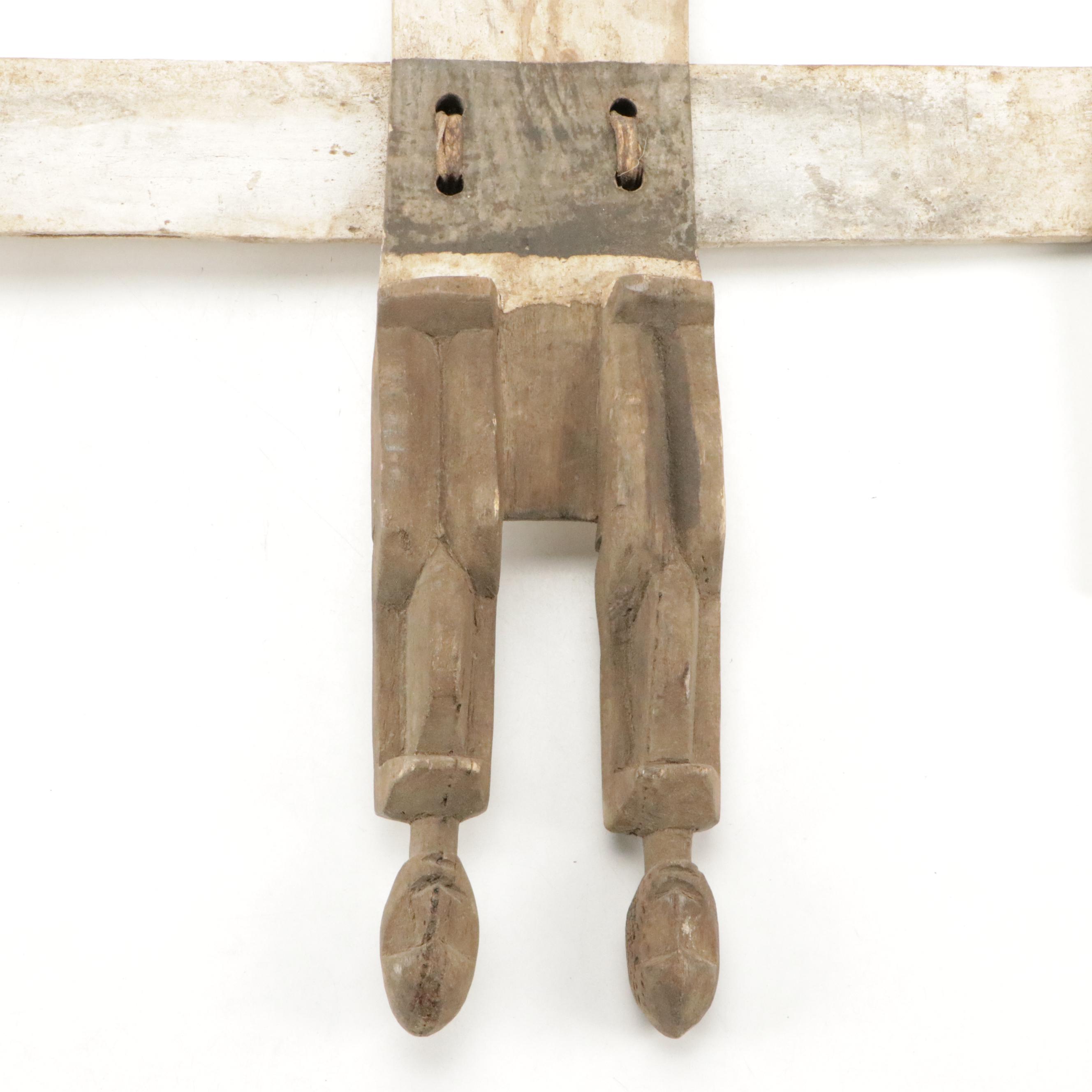 Mali Dogon Kanaga Hand-Carved and Pigmented Ceremonial Mask