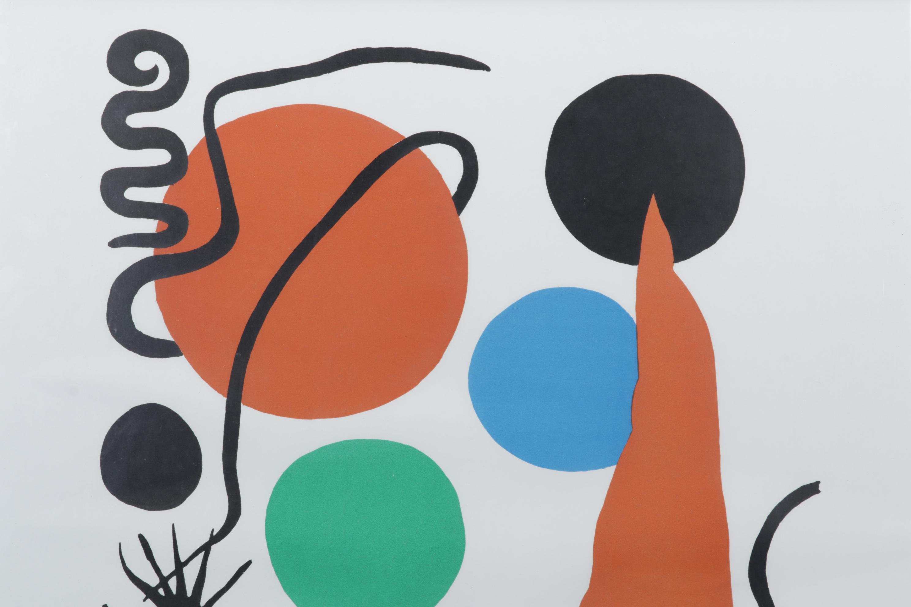 Alexander Calder Color Lithograph Poster for Jacques Damase Gallery, c. 1973