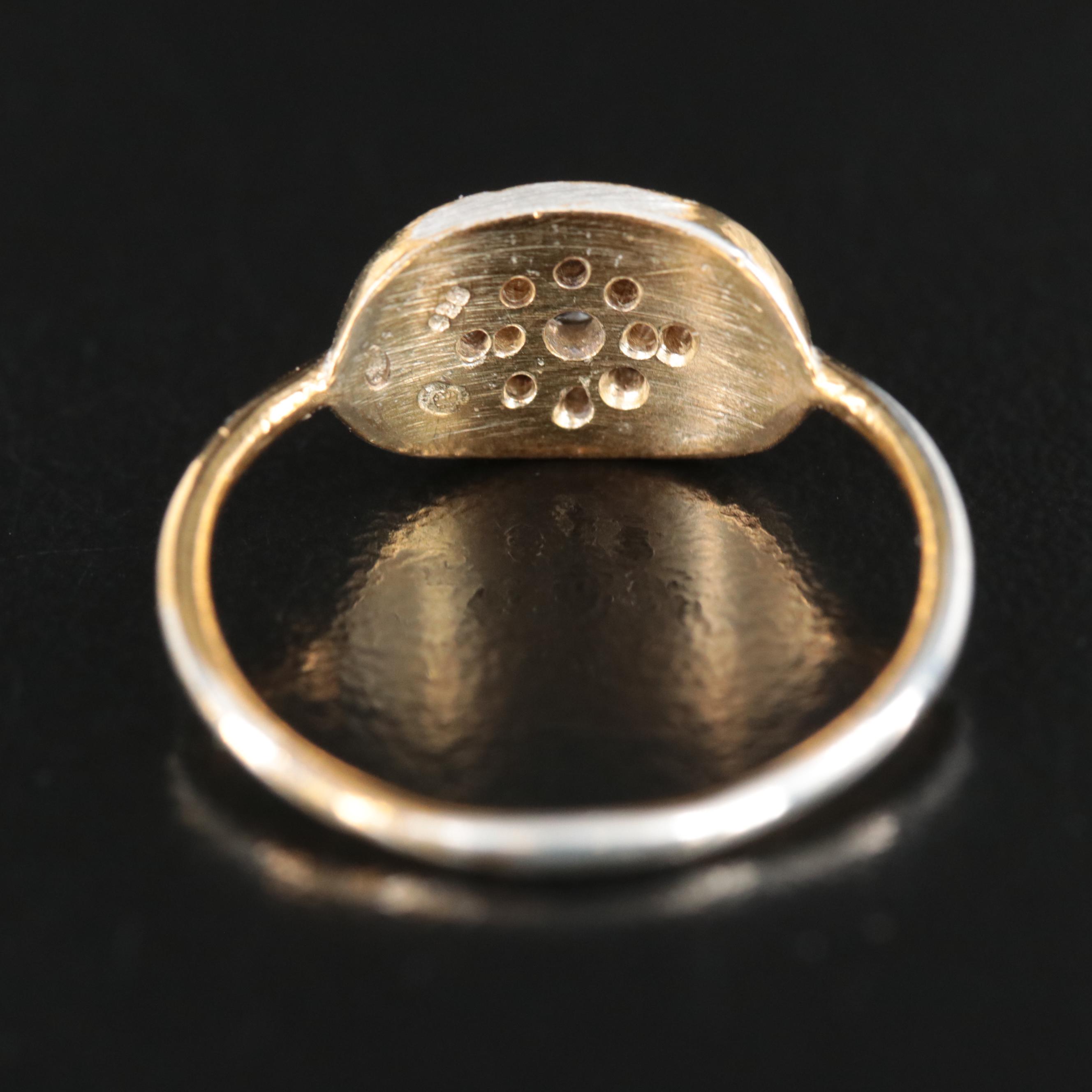 Sterling Diamond Flower Ring