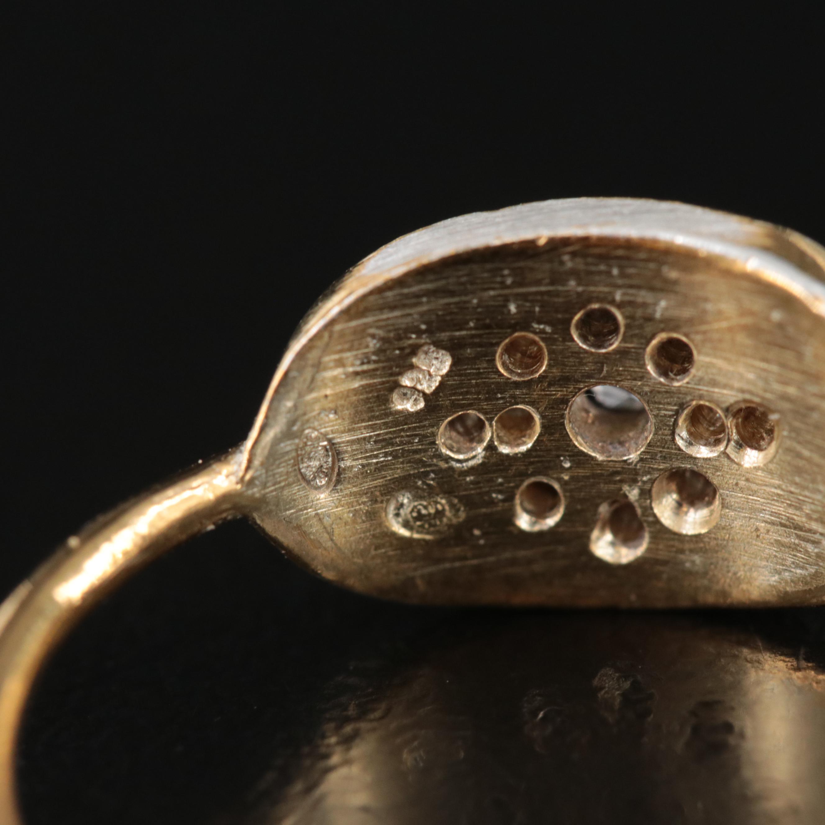 Sterling Diamond Flower Ring