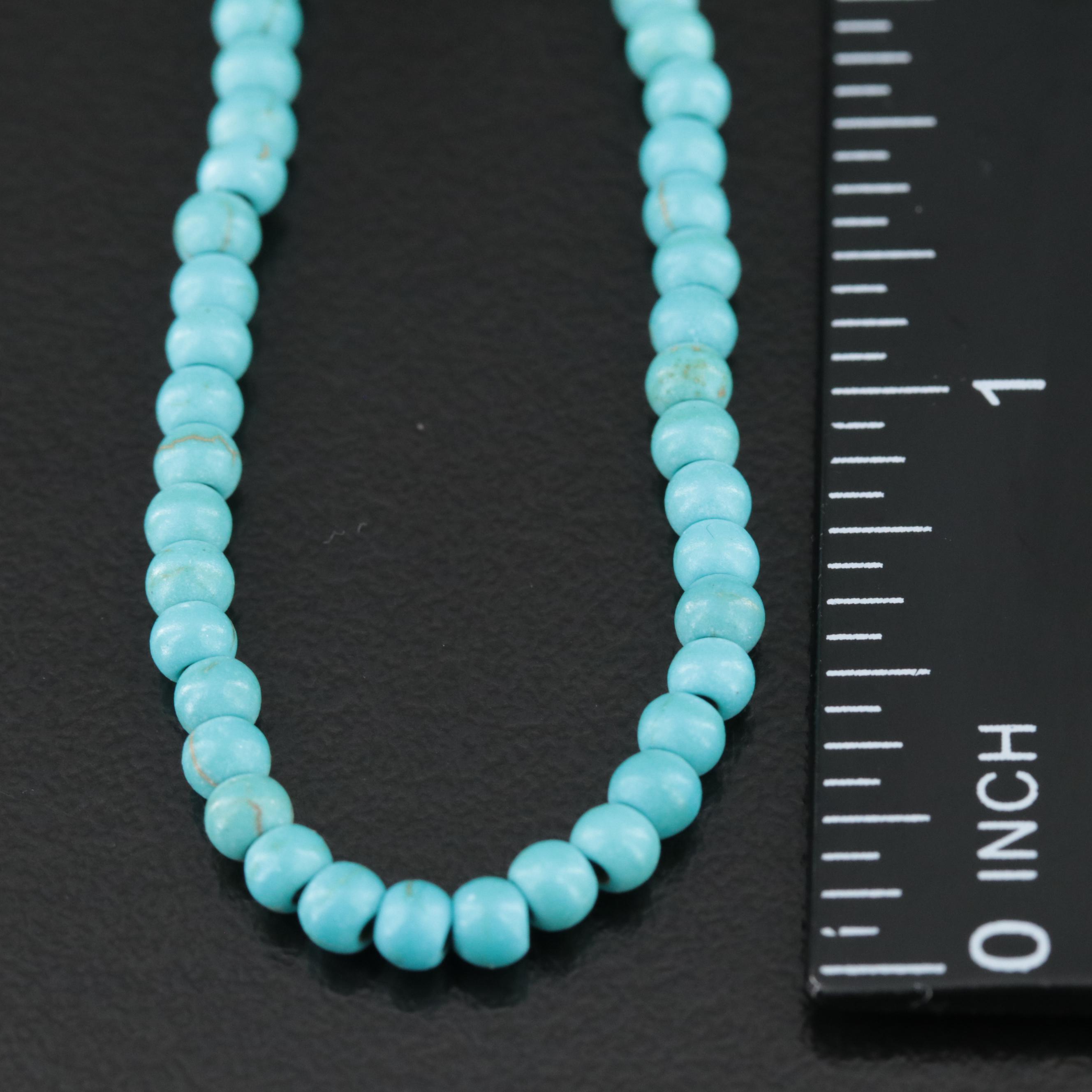 Turquoise Necklace with 14K Clasp
