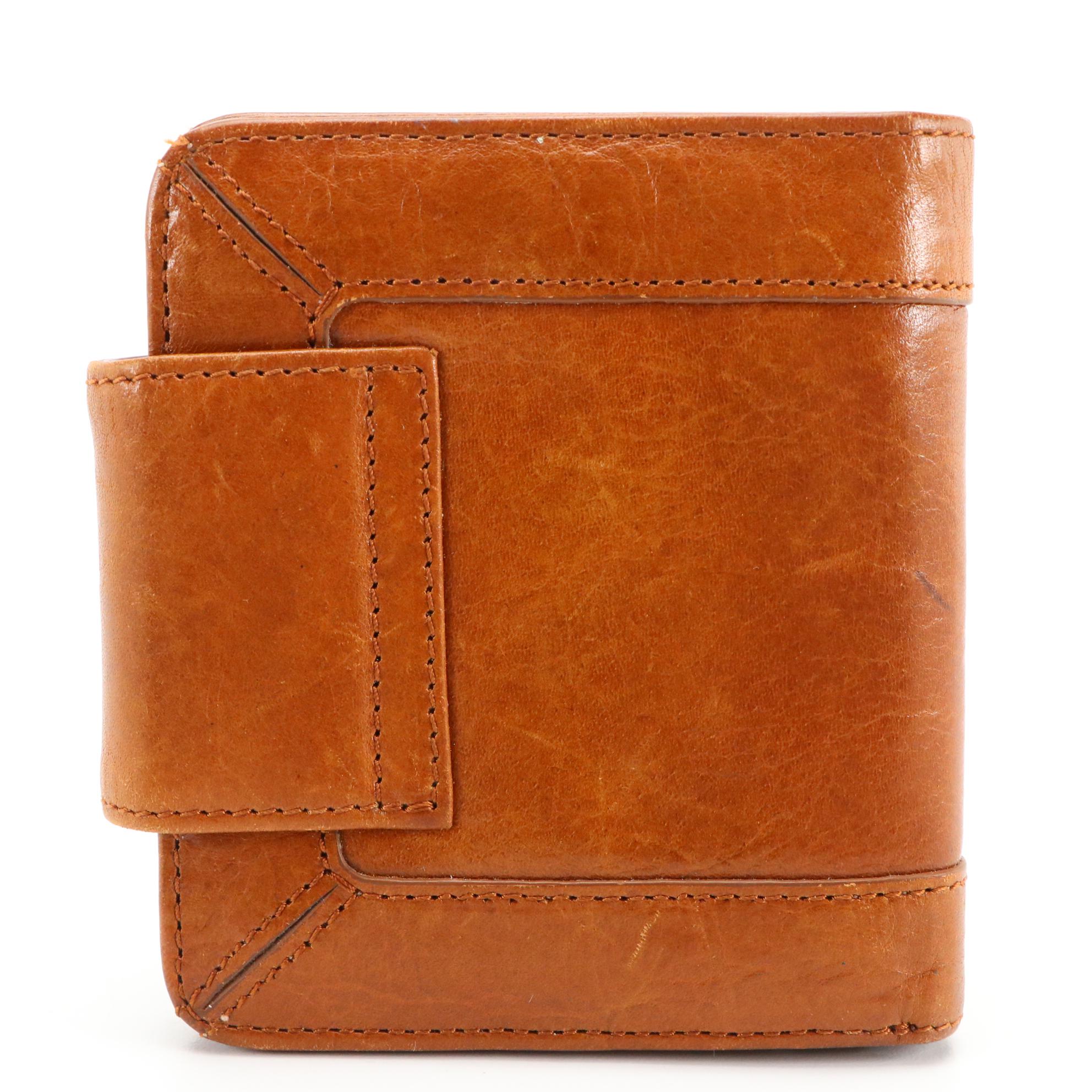 Tory Burch Brown and Black Leather Wallets, Navy Blue Leather Coin Pouch