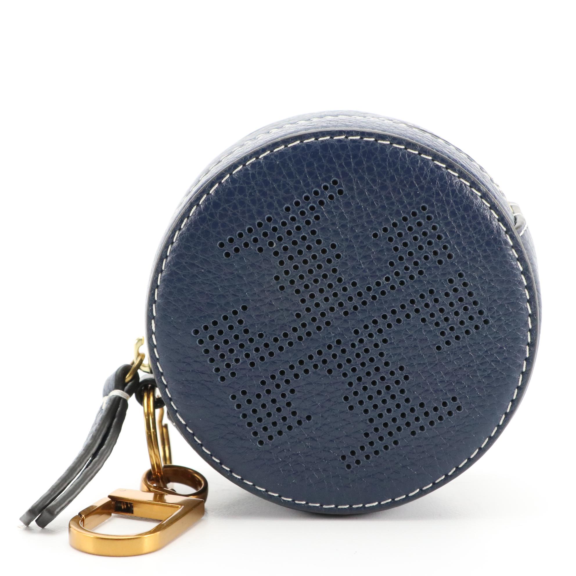 Tory Burch Brown and Black Leather Wallets, Navy Blue Leather Coin Pouch