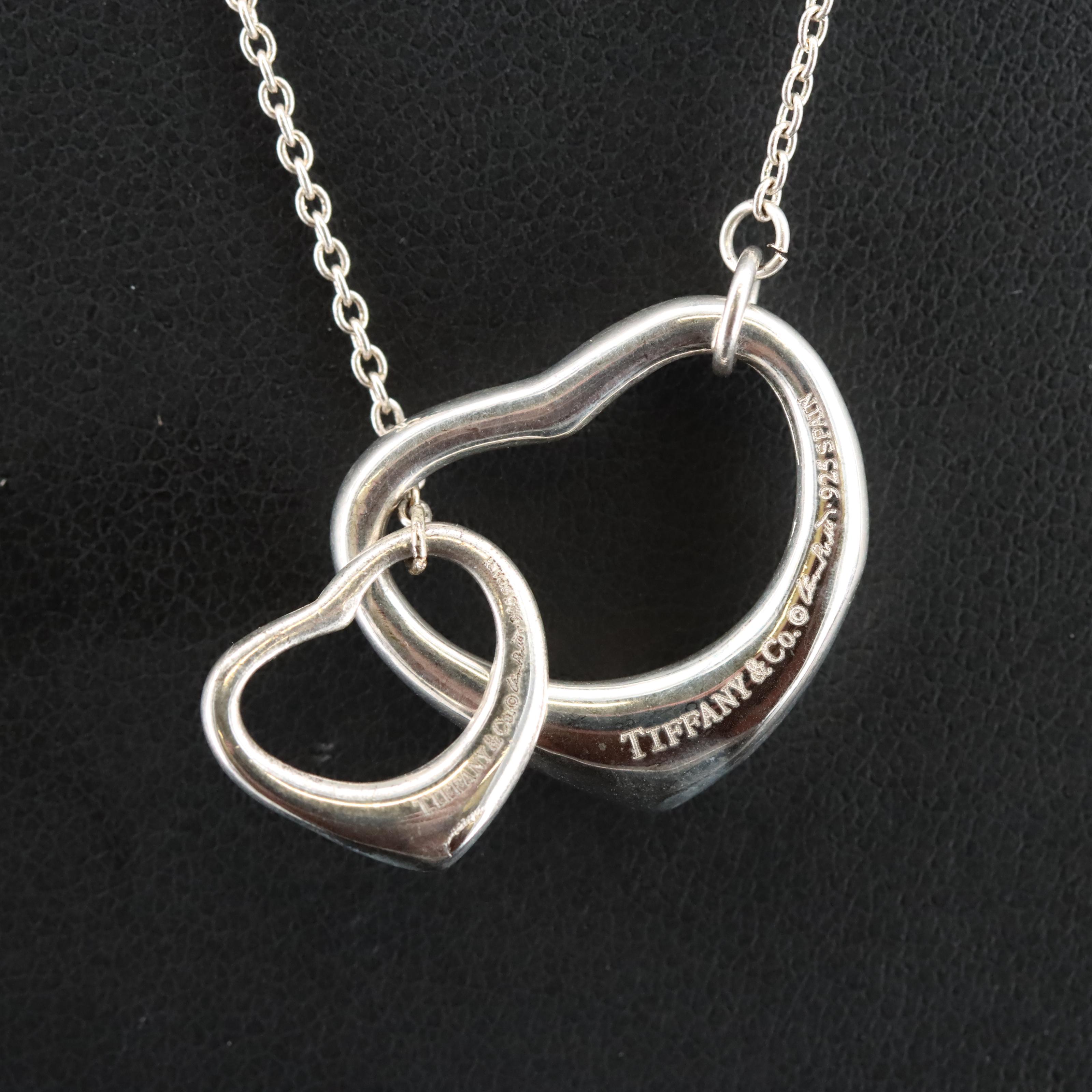 Tiffany & Co. Sterling Interlocking Heart Necklace
