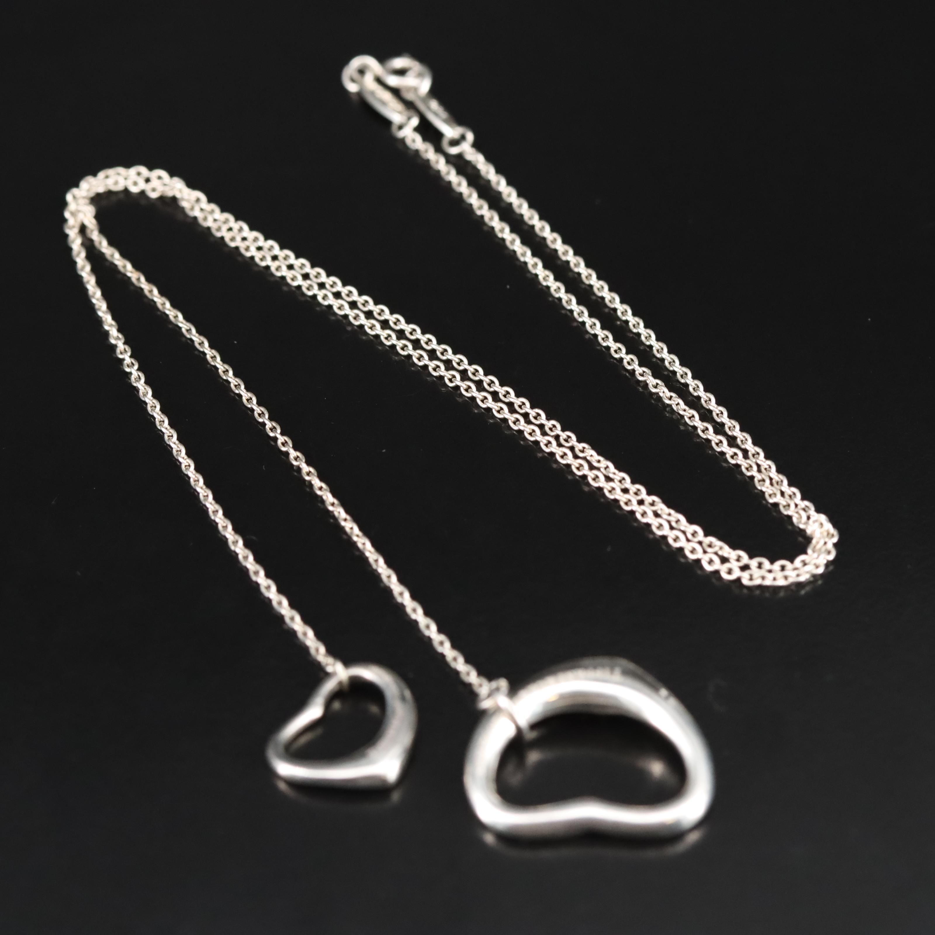 Tiffany & Co. Sterling Interlocking Heart Necklace