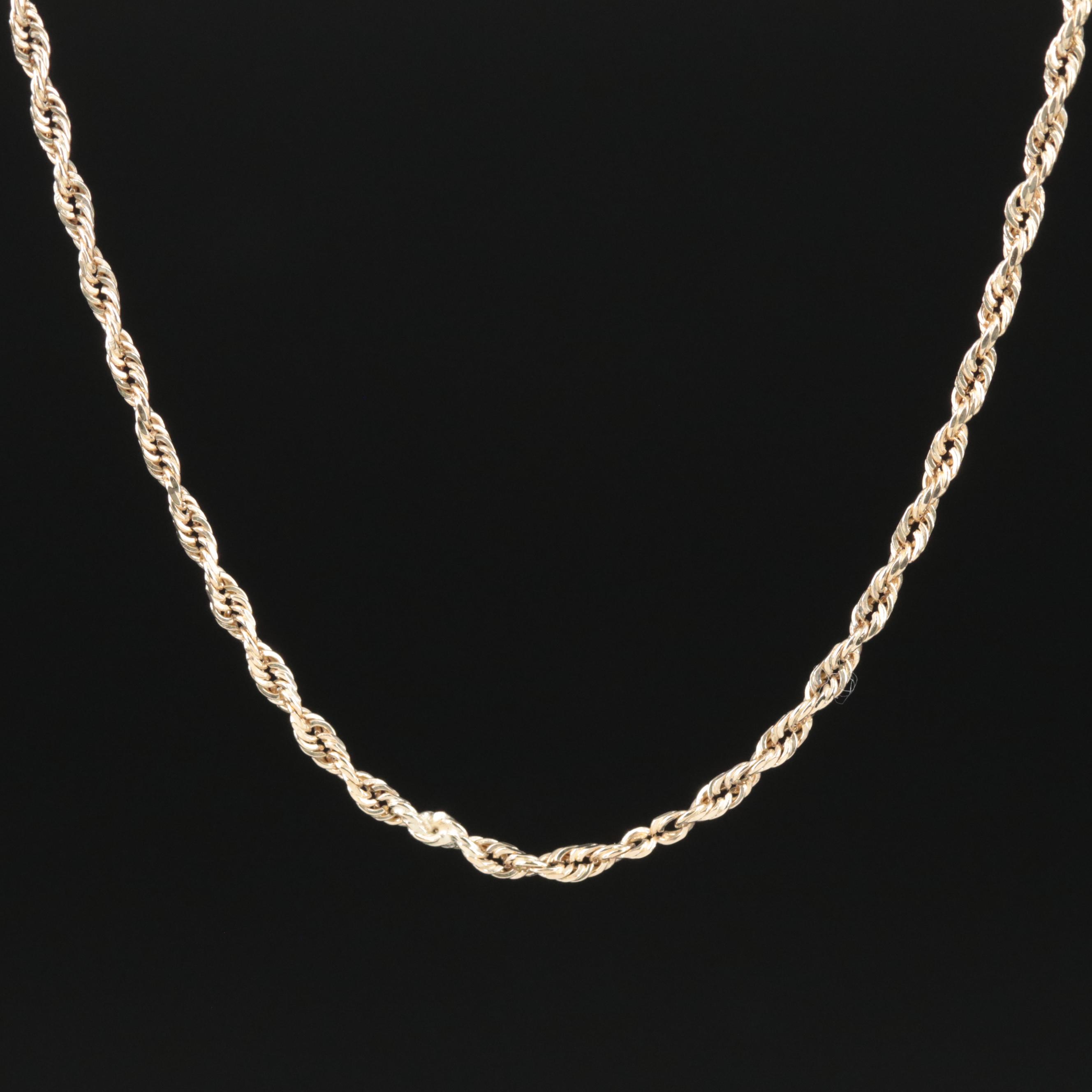 14K Rope Chain Necklace