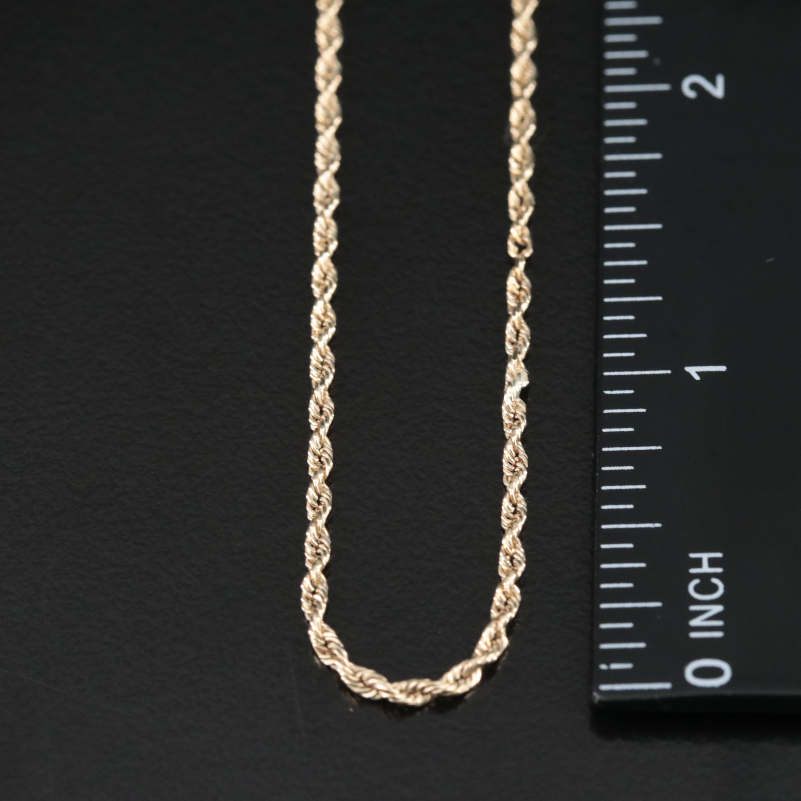 14K Rope Chain Necklace
