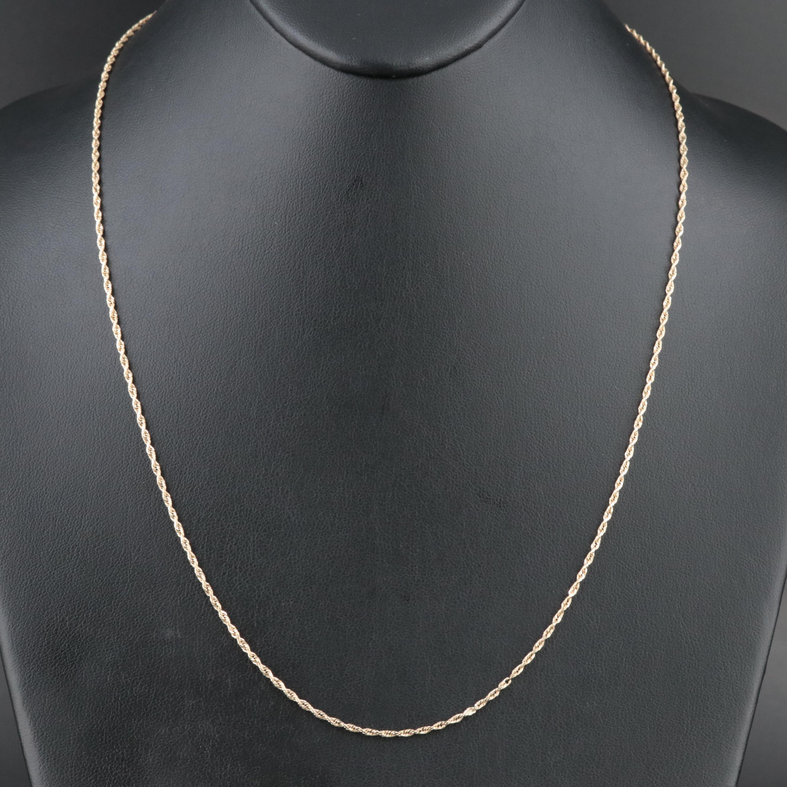 14K Rope Chain Necklace