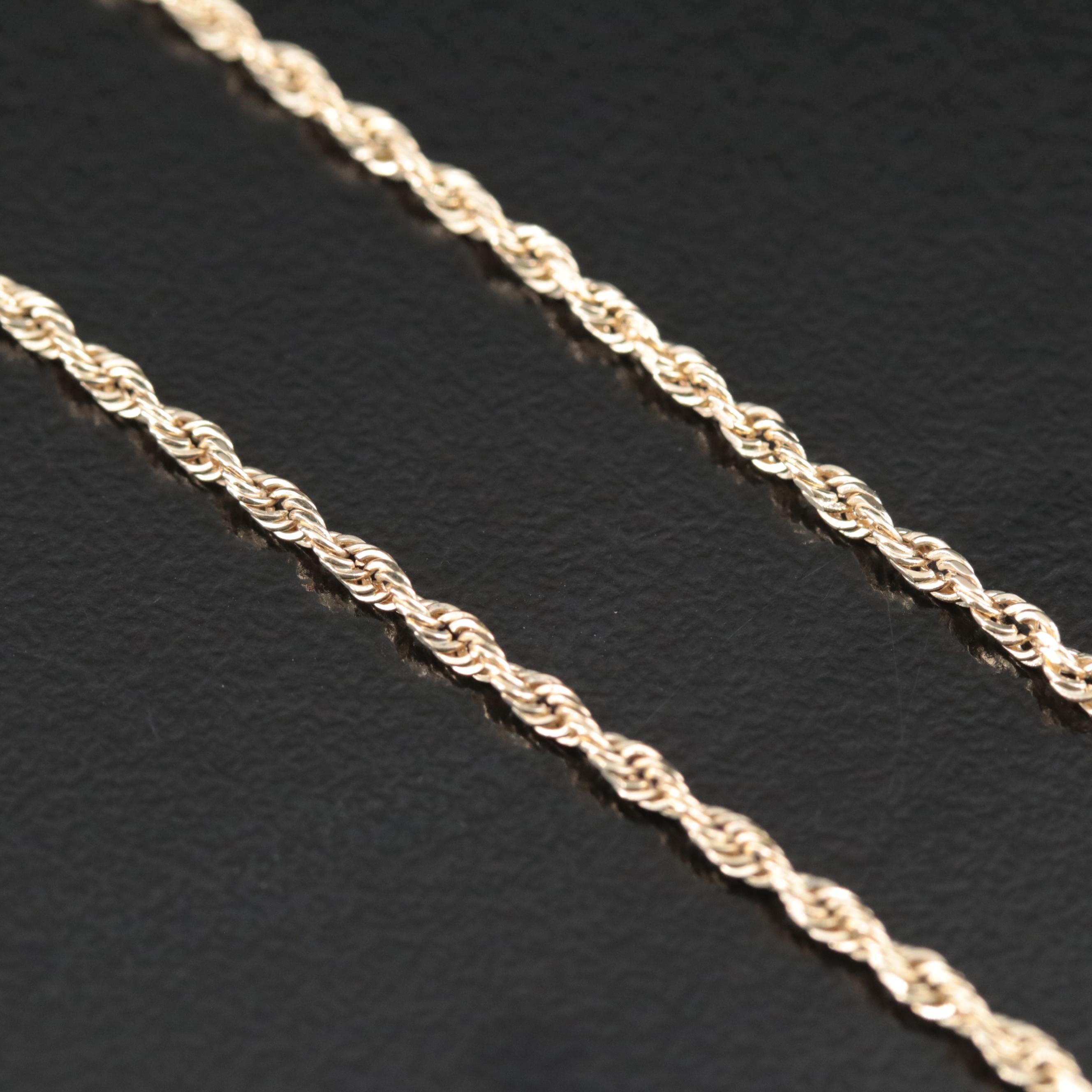 14K Rope Chain Necklace