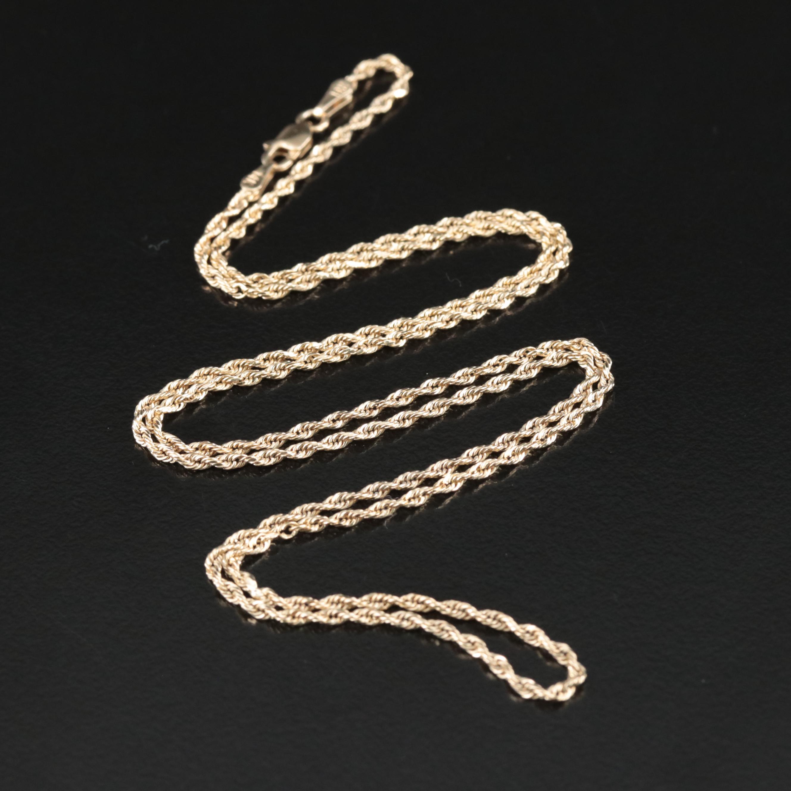 14K Rope Chain Necklace