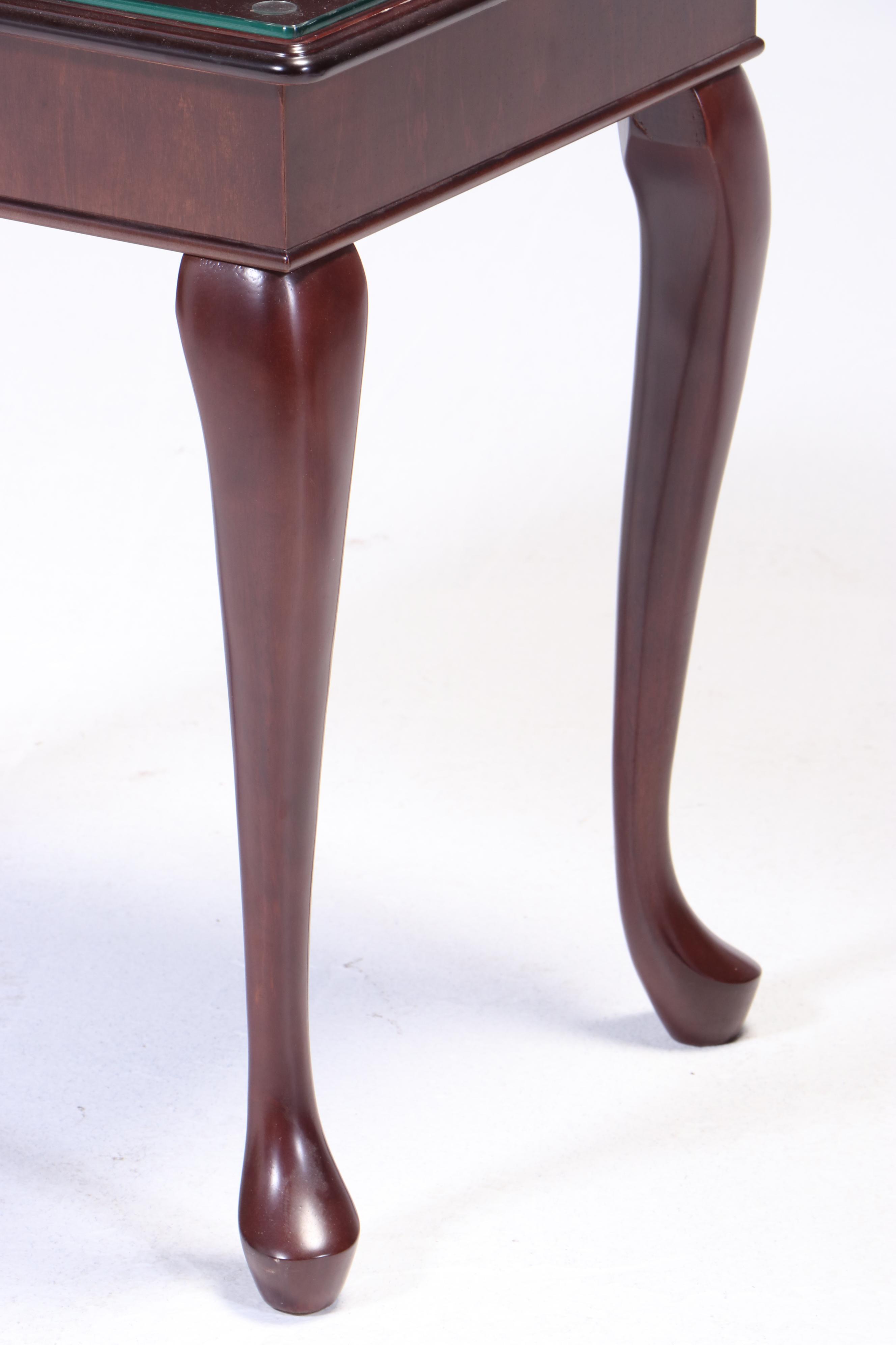 Three Bombay Company Queen Anne Style Mahogany-Stained Occasional Tables