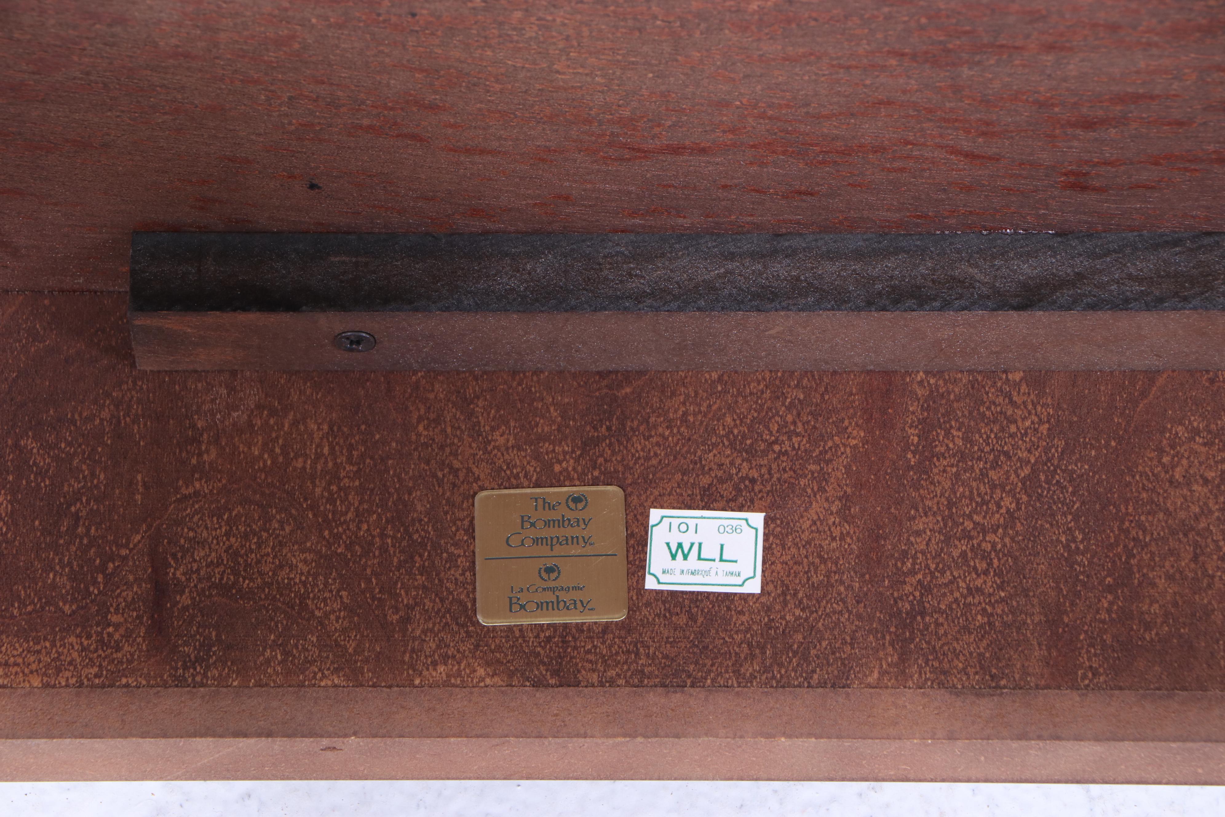 Three Bombay Company Queen Anne Style Mahogany-Stained Occasional Tables