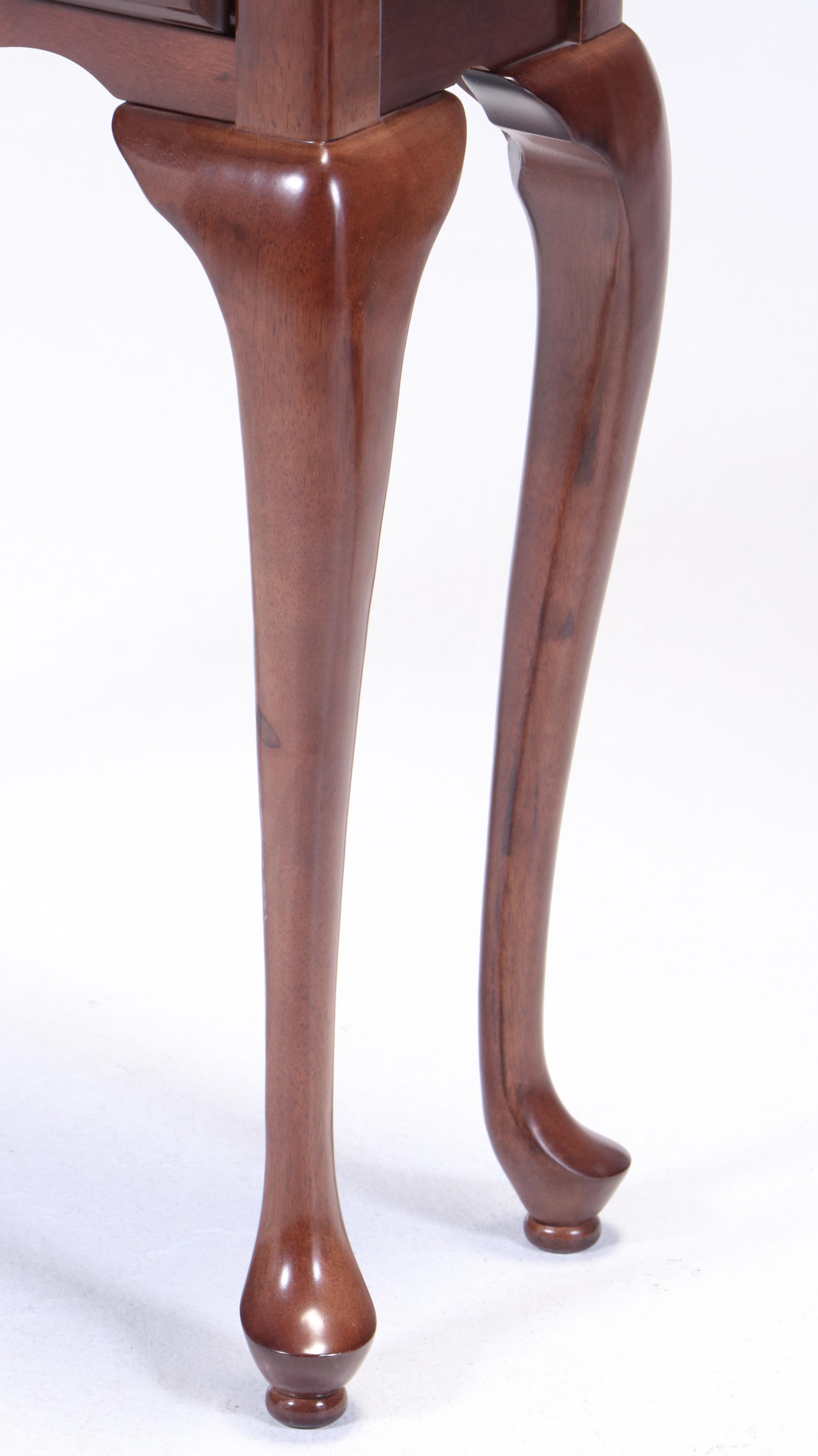 Three Bombay Company Queen Anne Style Mahogany-Stained Occasional Tables