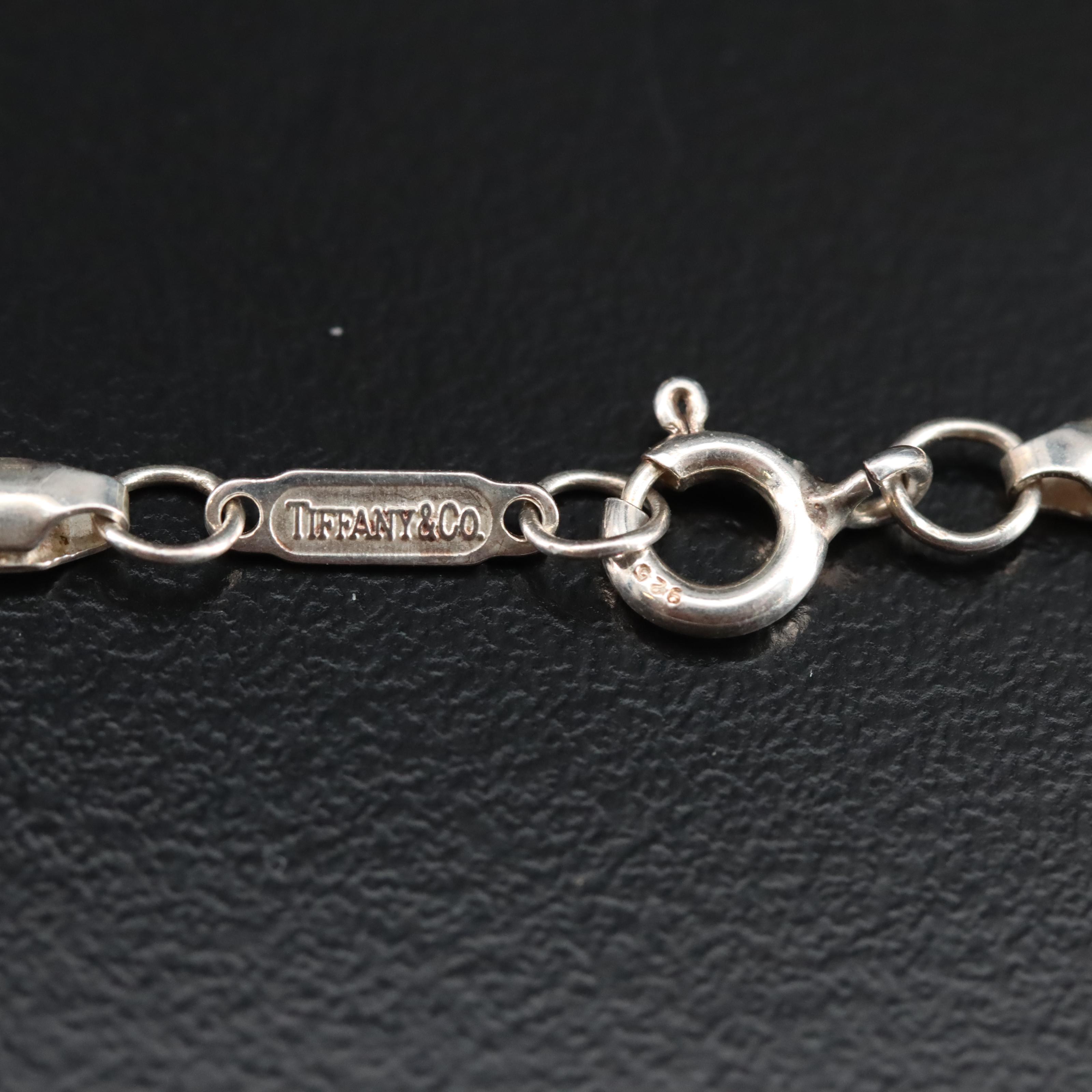 Tiffany & Co. Sterling Bar Pendant Necklace