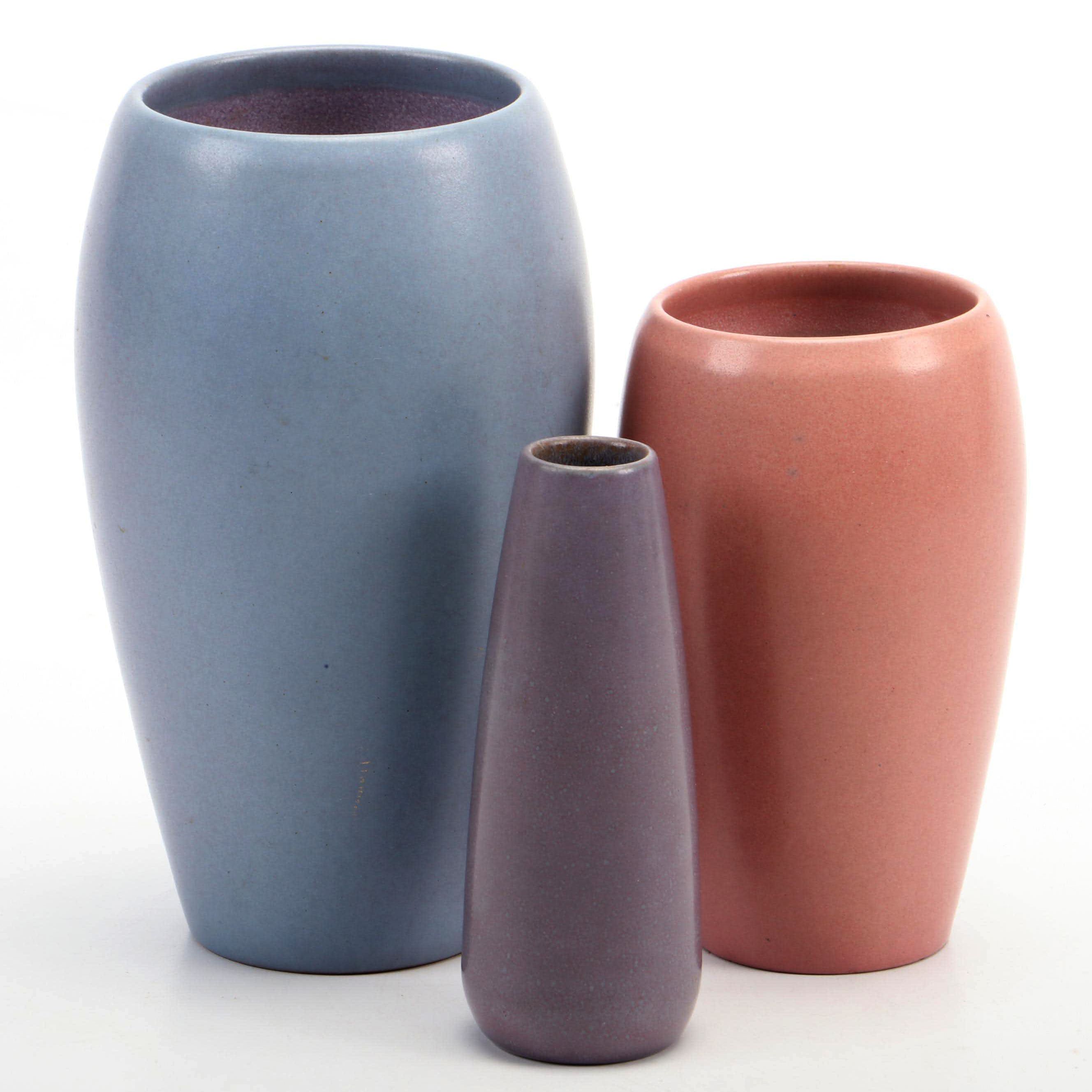 Marblehead Pottery Matte Ceramic Vases, Early 20th Century
