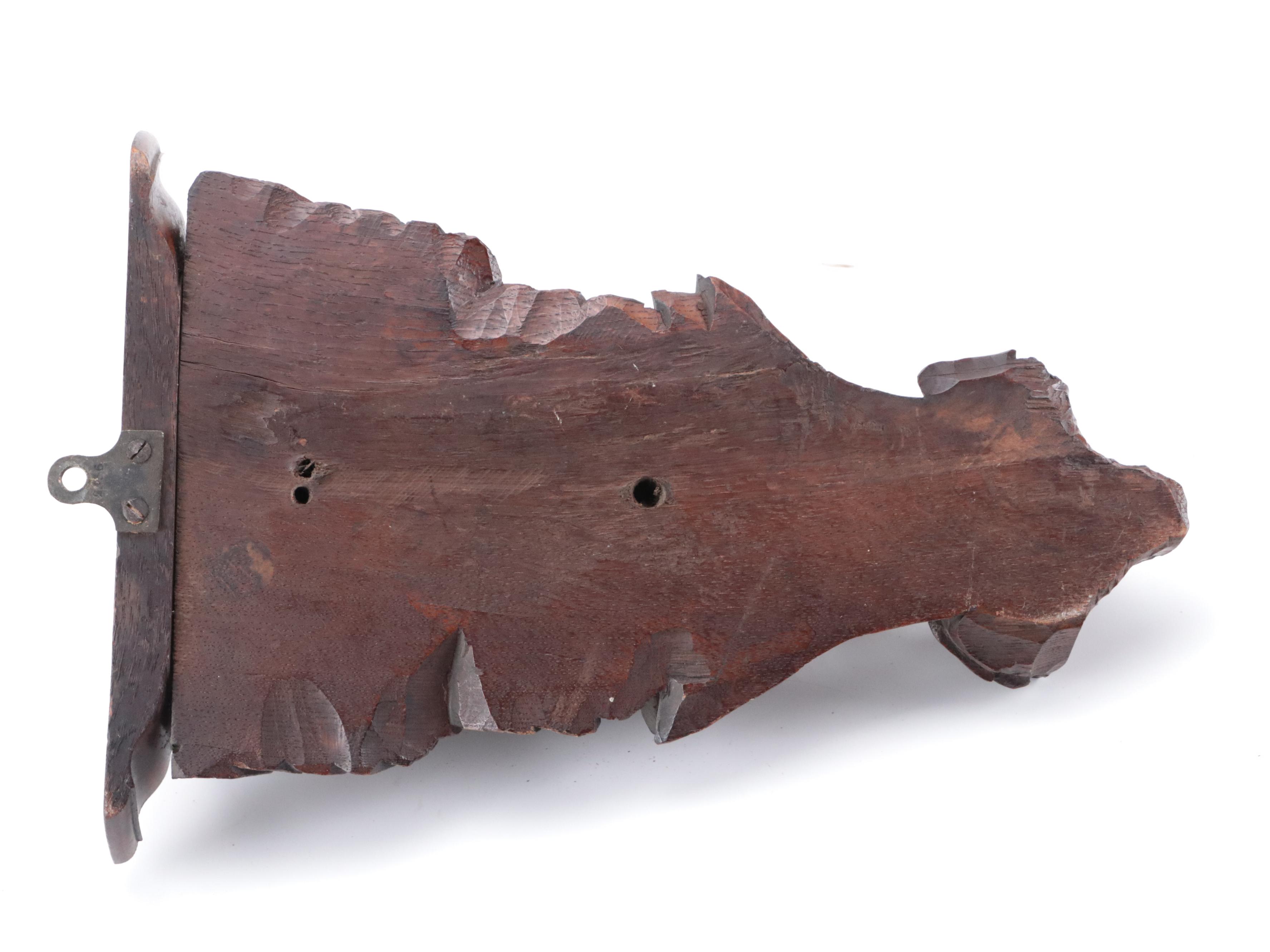 Black Forest Carved Bird Form Wall Shelves