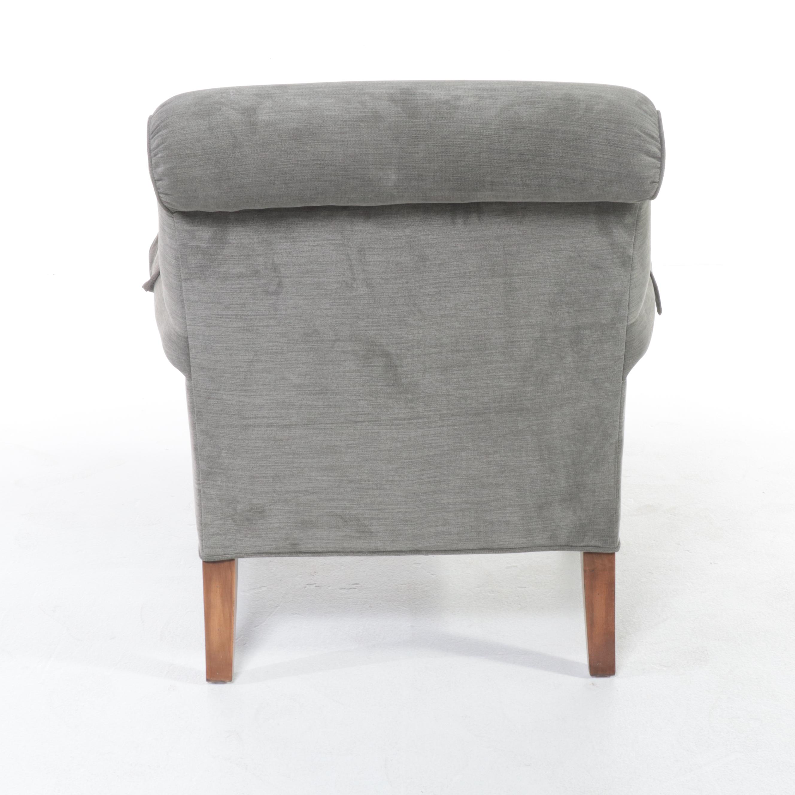 Flexsteel Custom-Upholstered Easy Armchair and Ottoman