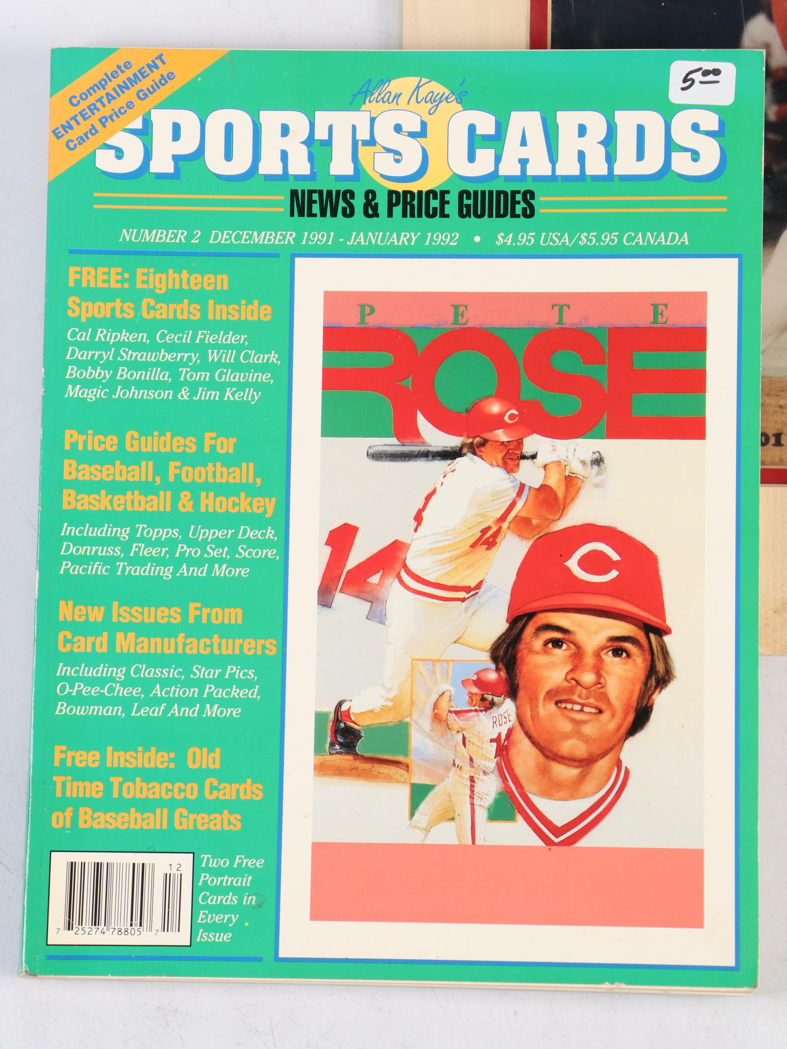 Pete Rose Signed Baseball with Magazines and Hit #4192 Matted Print