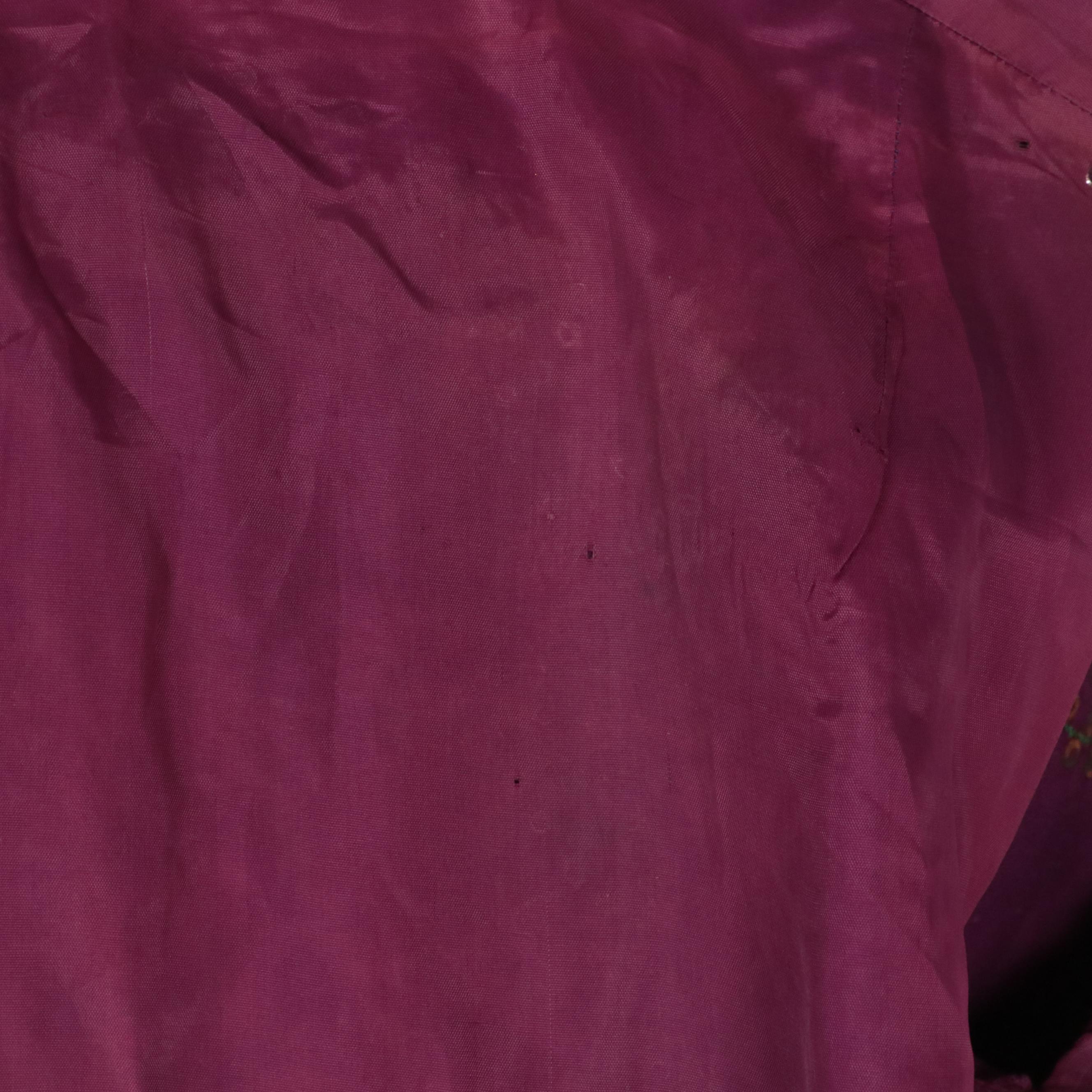 Western Pant Suit in Purple Velveteen with Rhinestone Encrusted Floral Appliqués