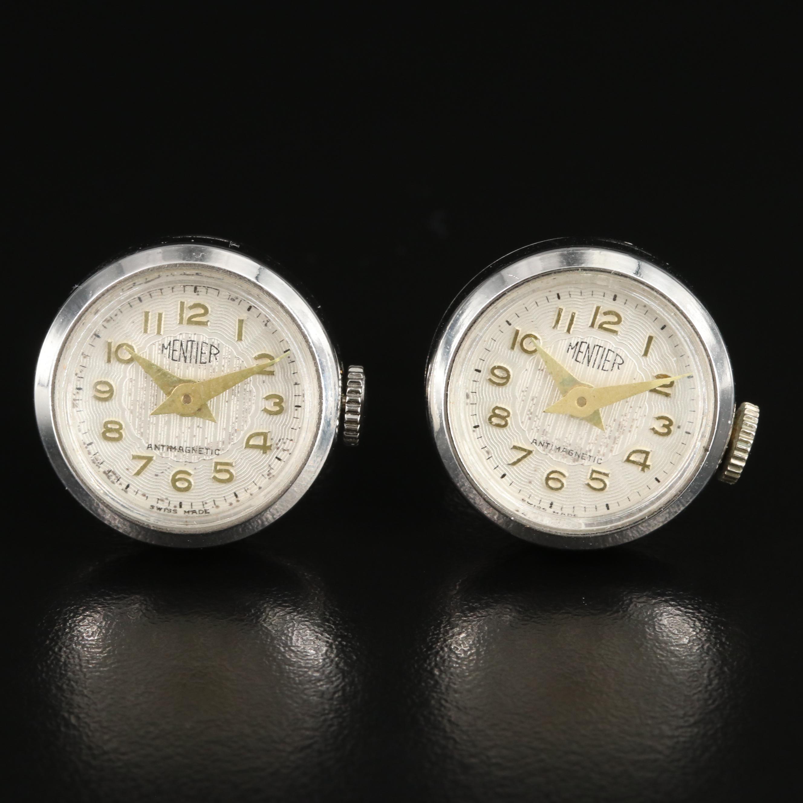 Pair of Mechanical Swiss Watch Cufflinks