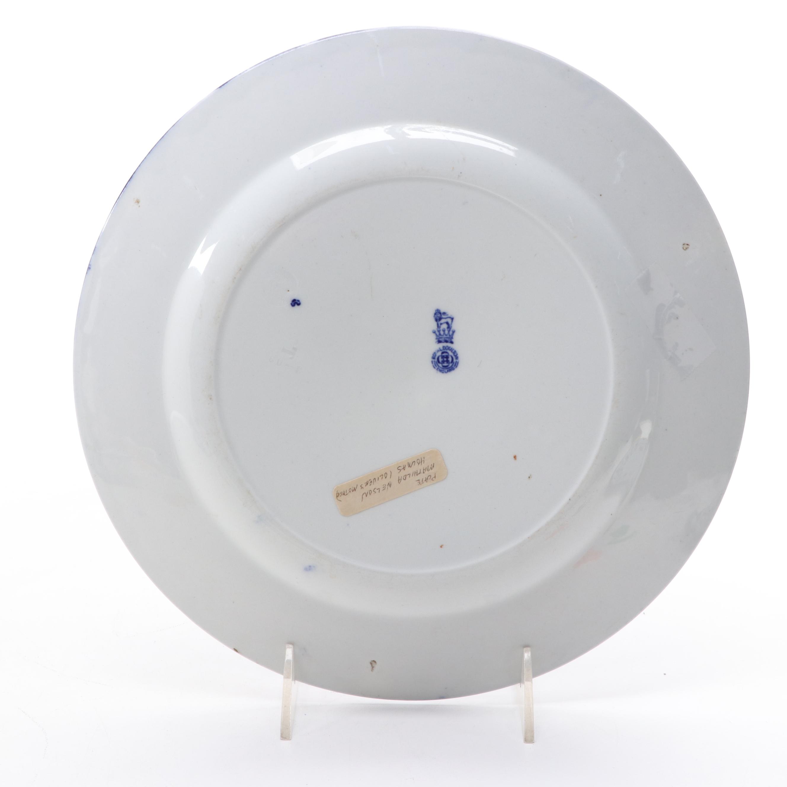 Royal Doulton Gibson Girl Plate with Other European Faience Tableware