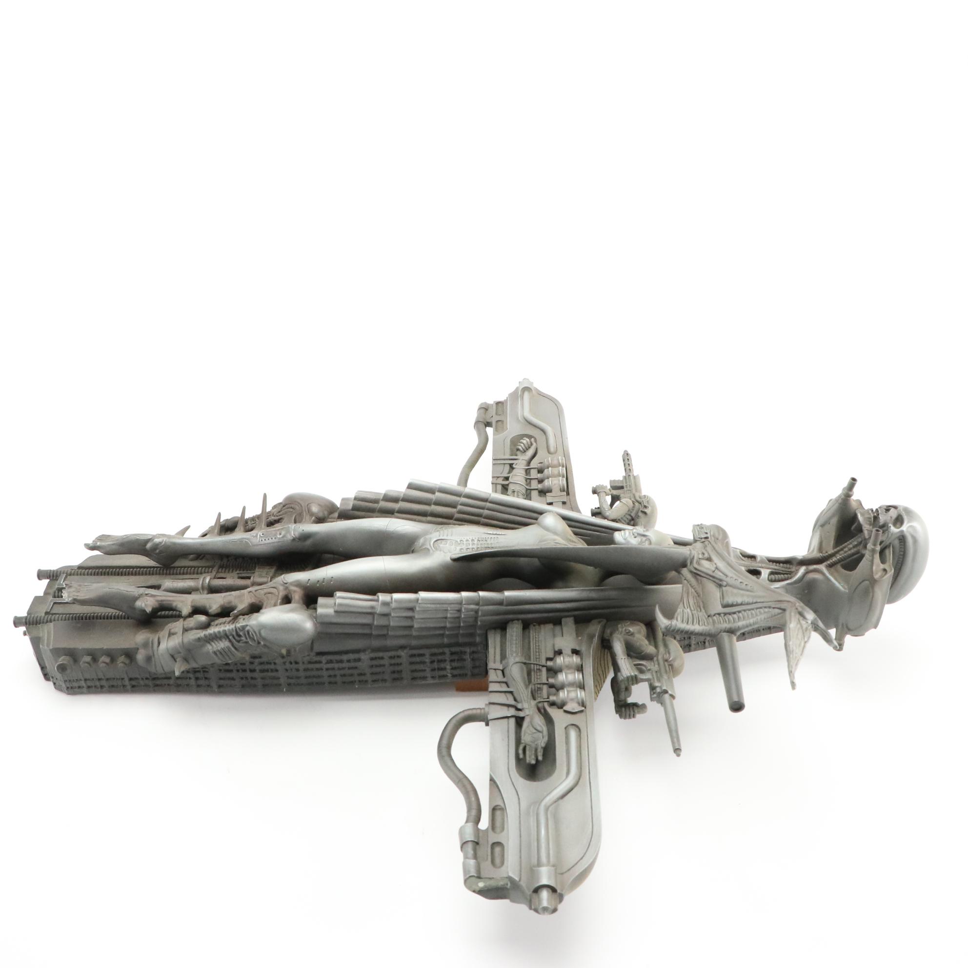 Cast Resin Alien Figurines After H. R. Giger Including "Spell"