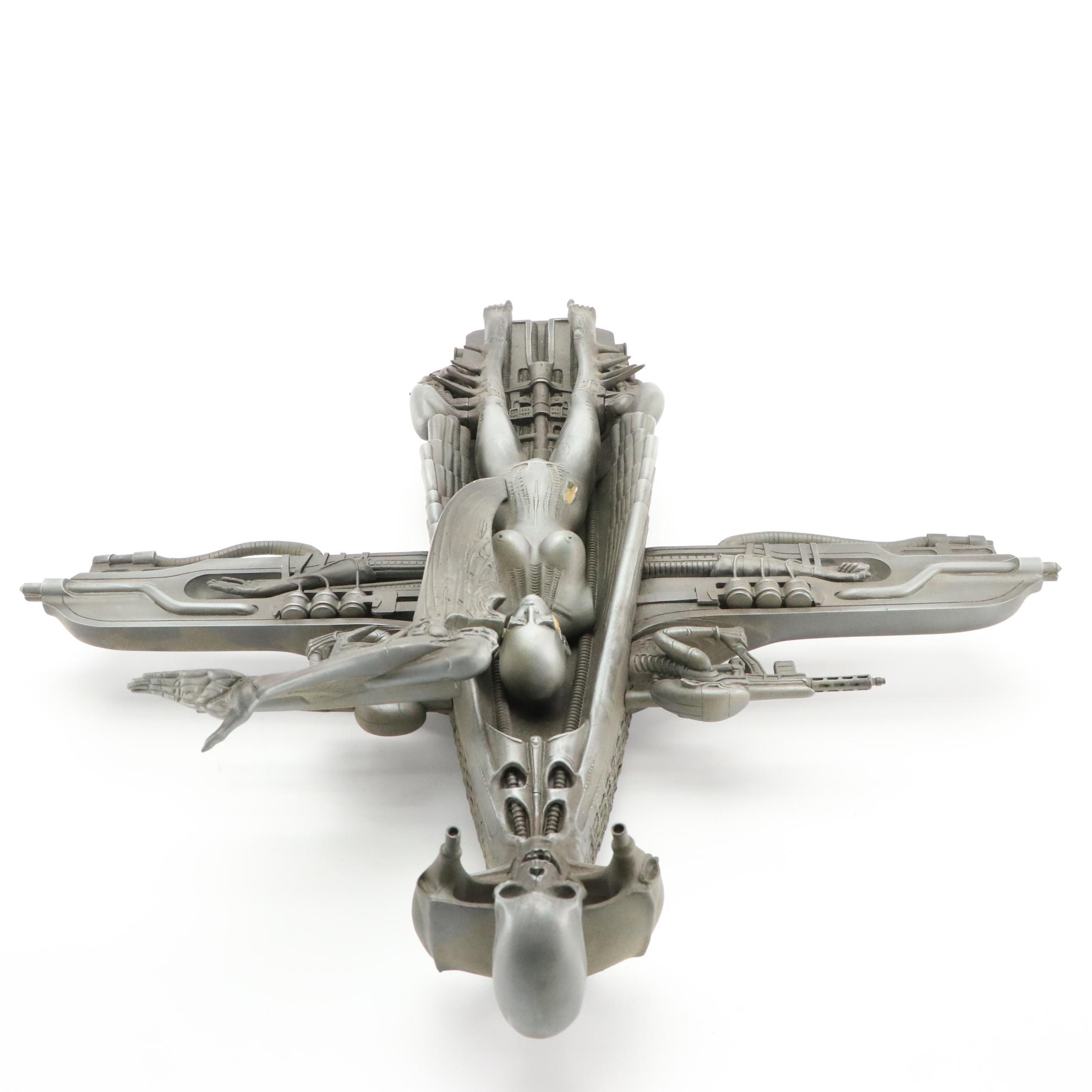 Cast Resin Alien Figurines After H. R. Giger Including "Spell"