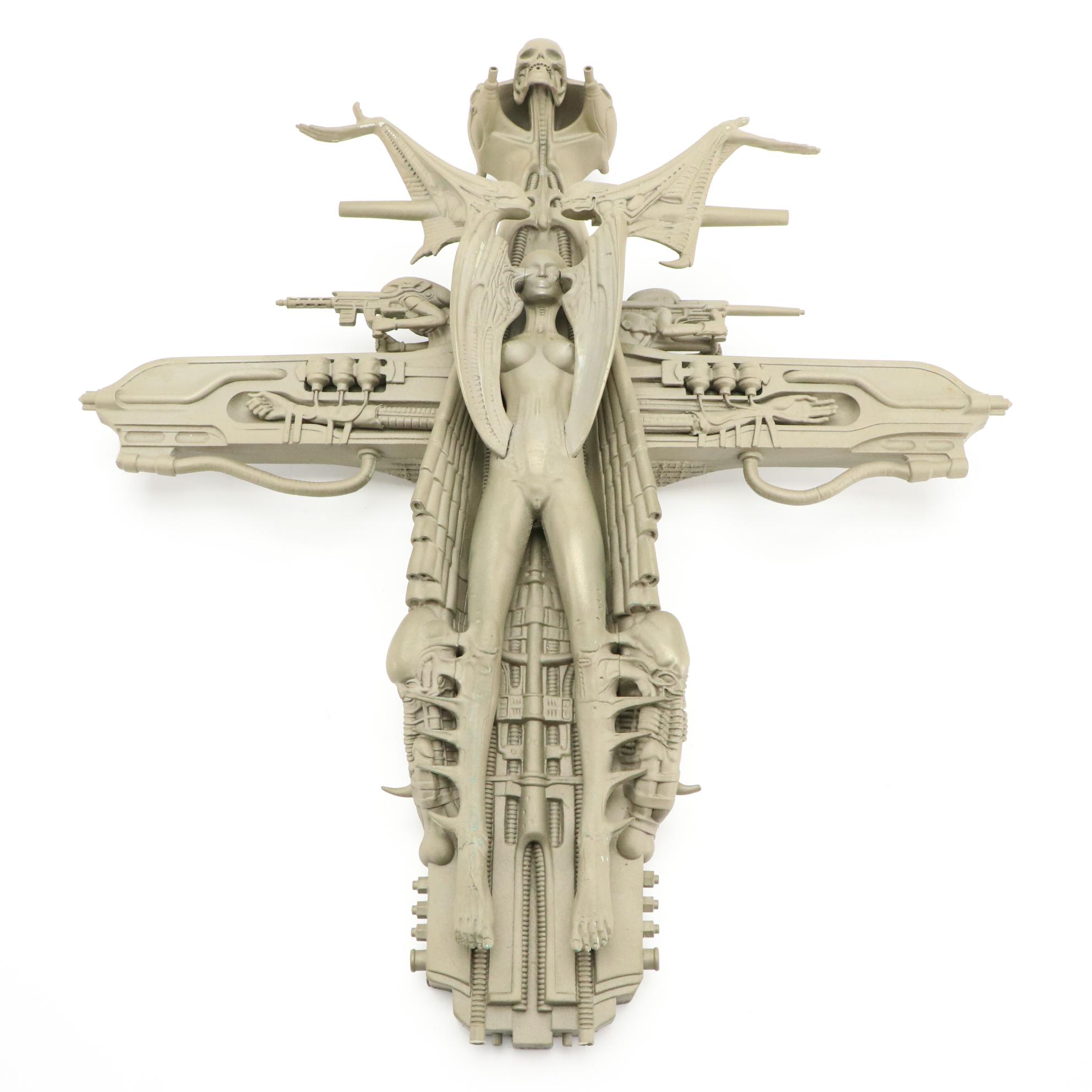 Cast Resin Alien Figurines After H. R. Giger Including "Spell"