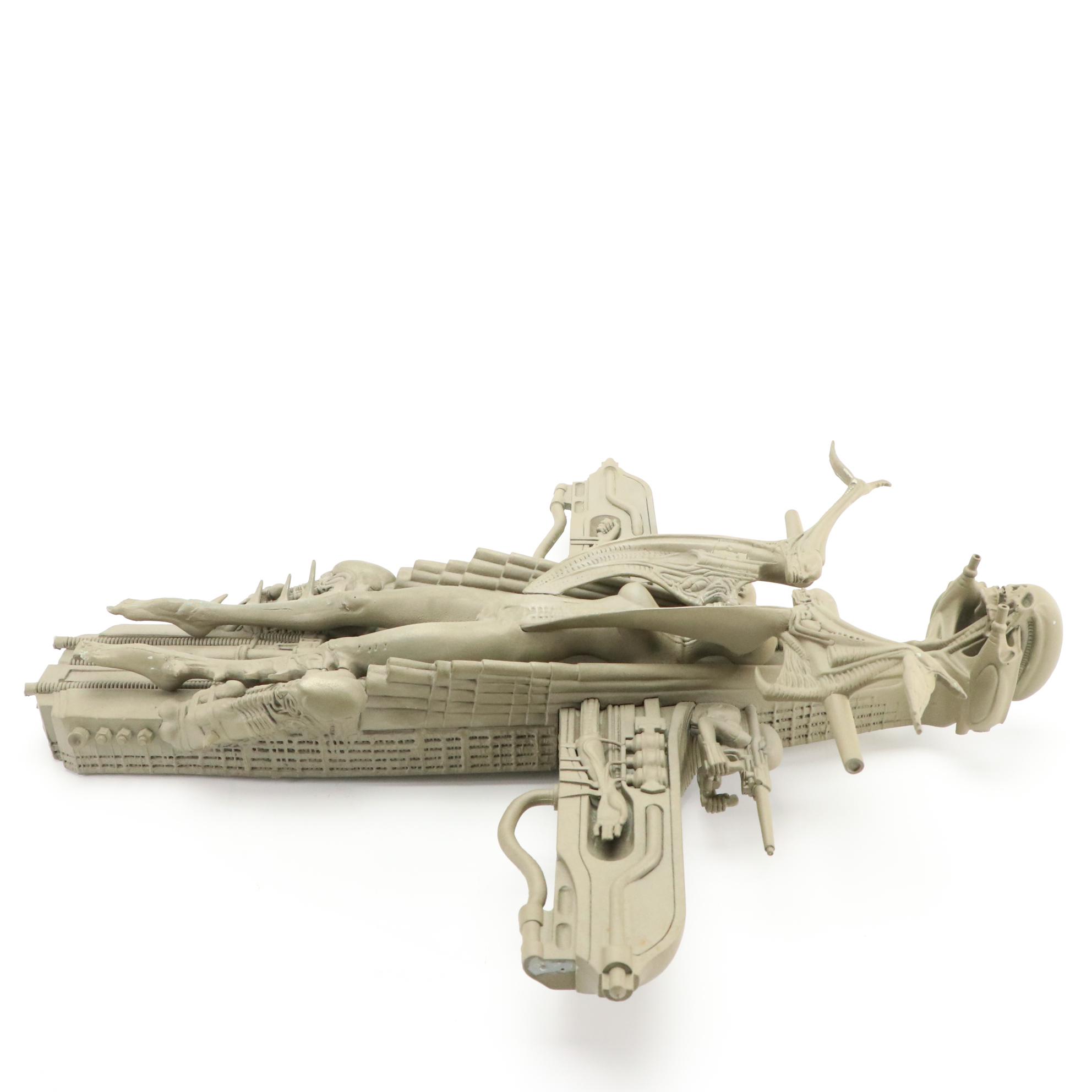 Cast Resin Alien Figurines After H. R. Giger Including "Spell"