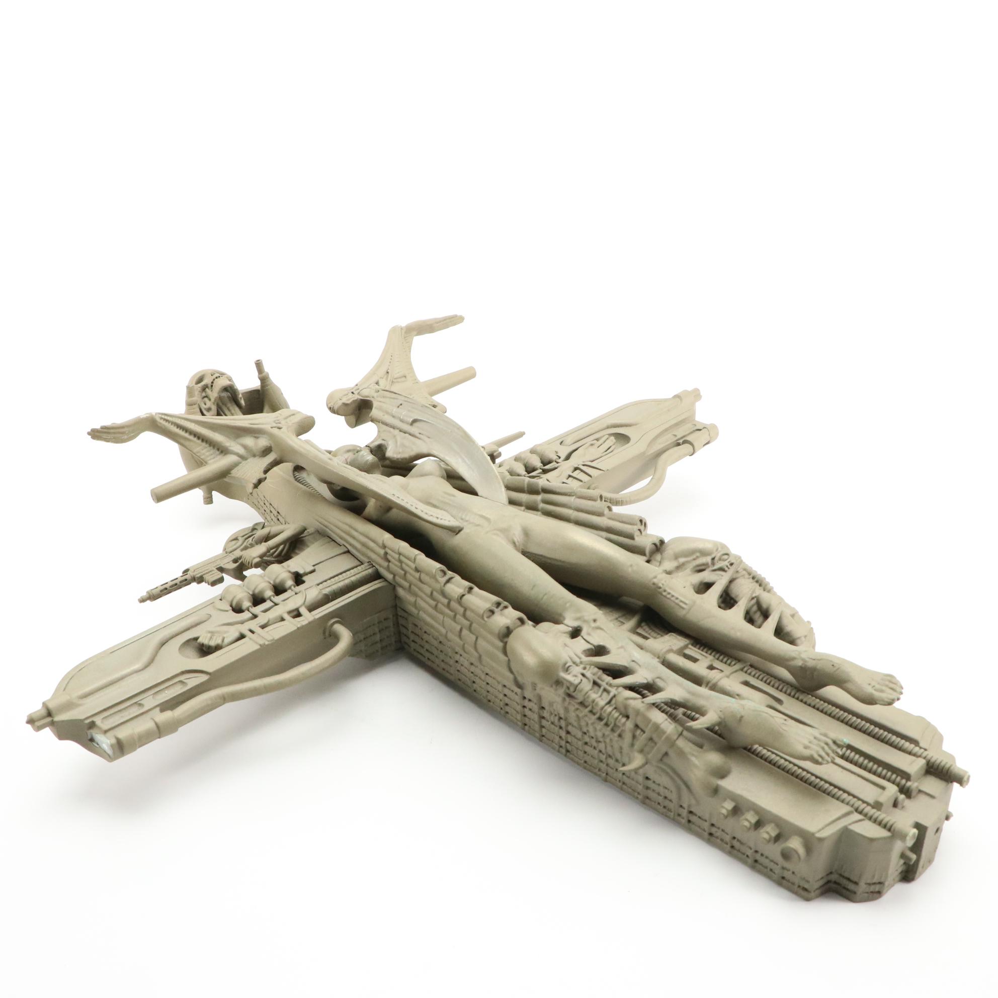 Cast Resin Alien Figurines After H. R. Giger Including "Spell"